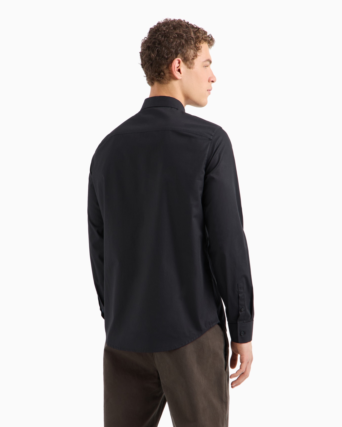 Regular fit shirt with embroidered eagle in ASV cotton Slide 2