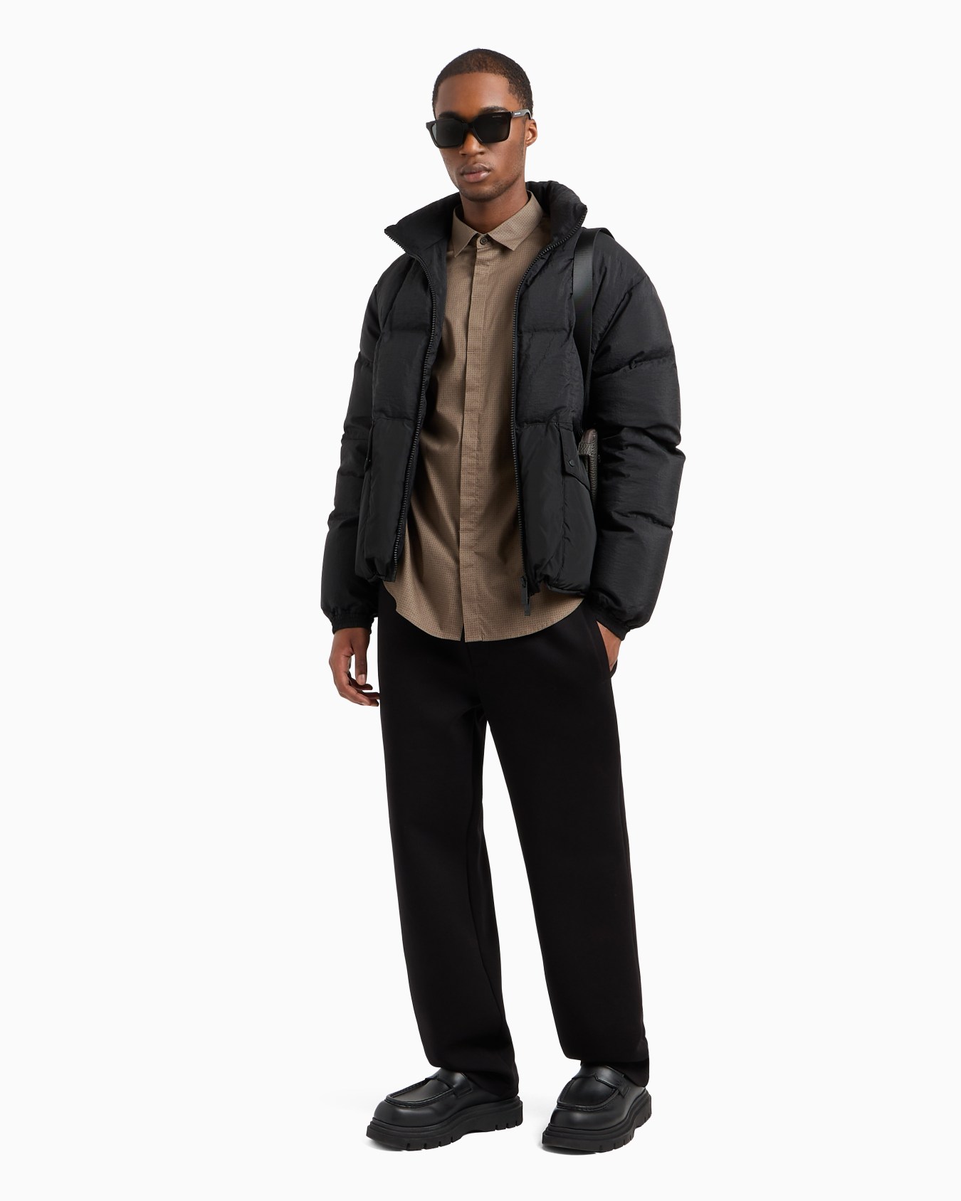 Slim fit shirt in stretch cotton poplin Slide 3