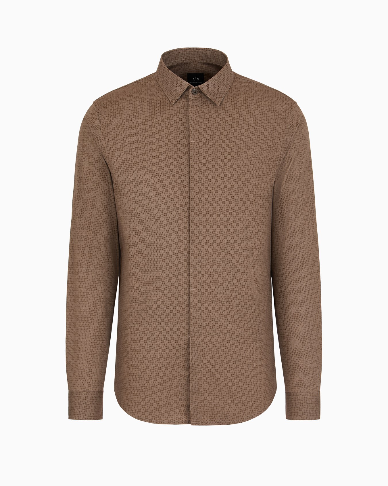 Slim fit shirt in stretch cotton poplin Slide 0