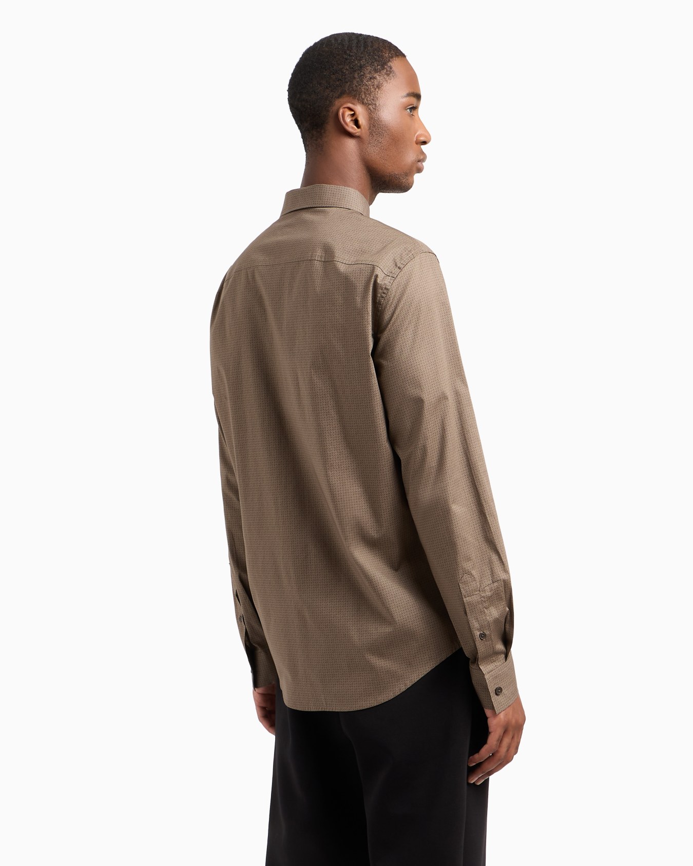 Slim fit shirt in stretch cotton poplin Slide 2