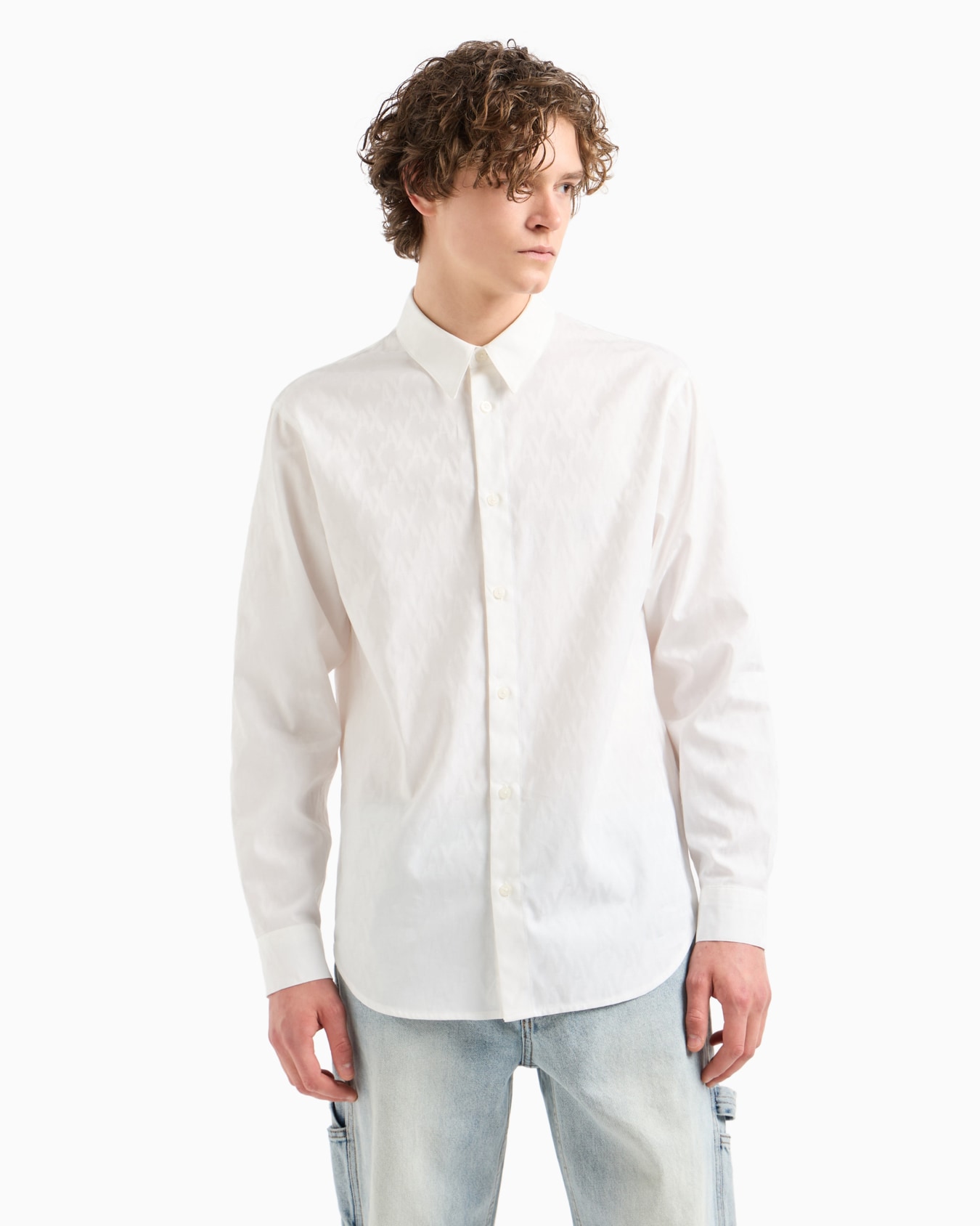 Camisa regular fit de algodón Monogram Diapositiva 1