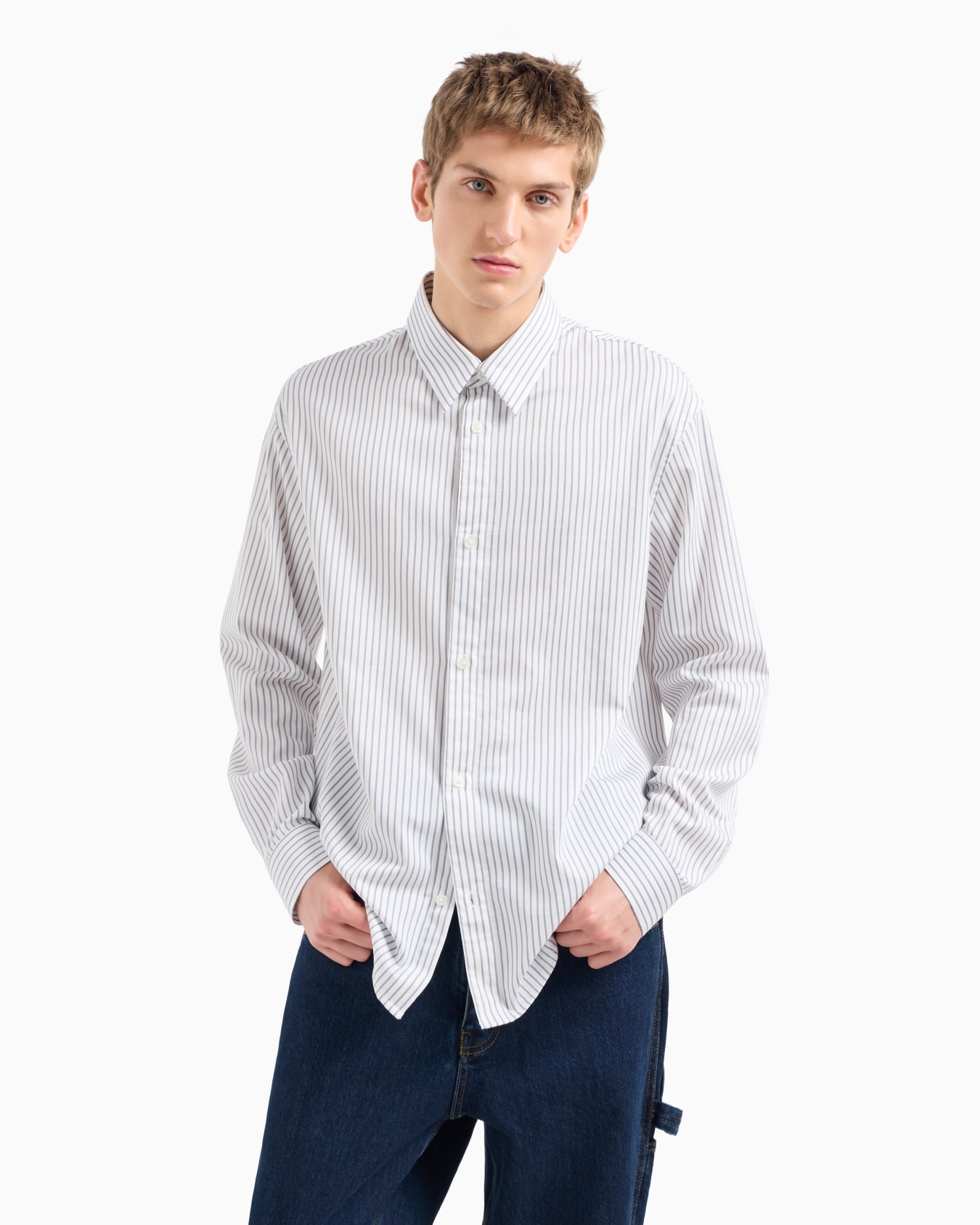 Camisa regular fit de algodón dobby Diapositiva 1