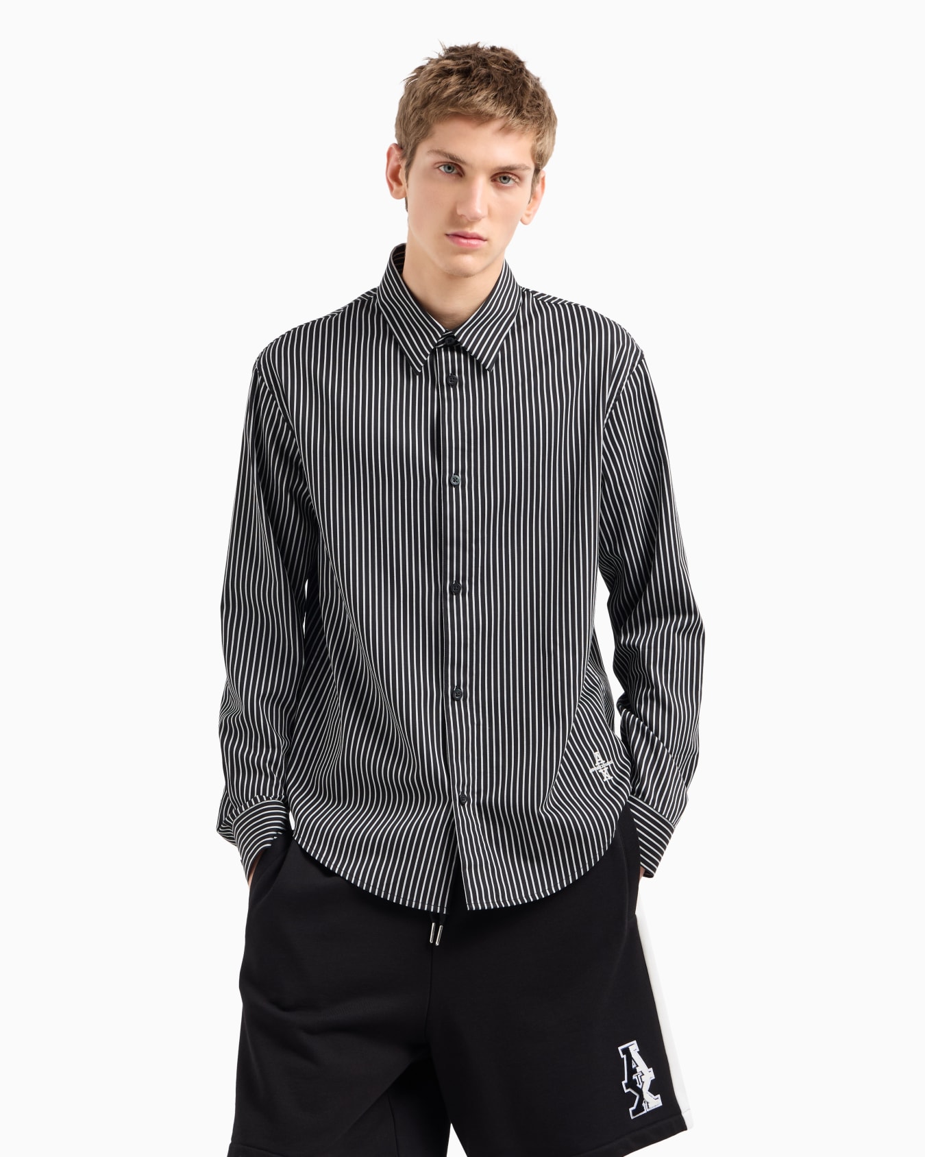 Camisa regular fit de algodón dobby Diapositiva 1