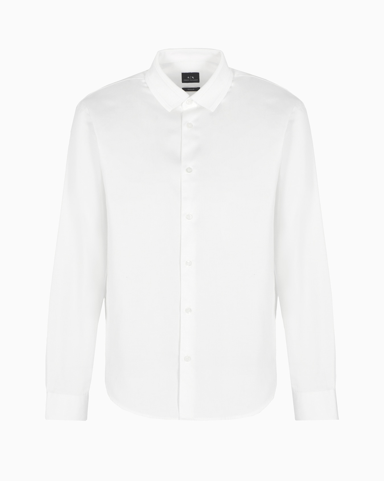Regular fit stretch satin shirt Slide 0