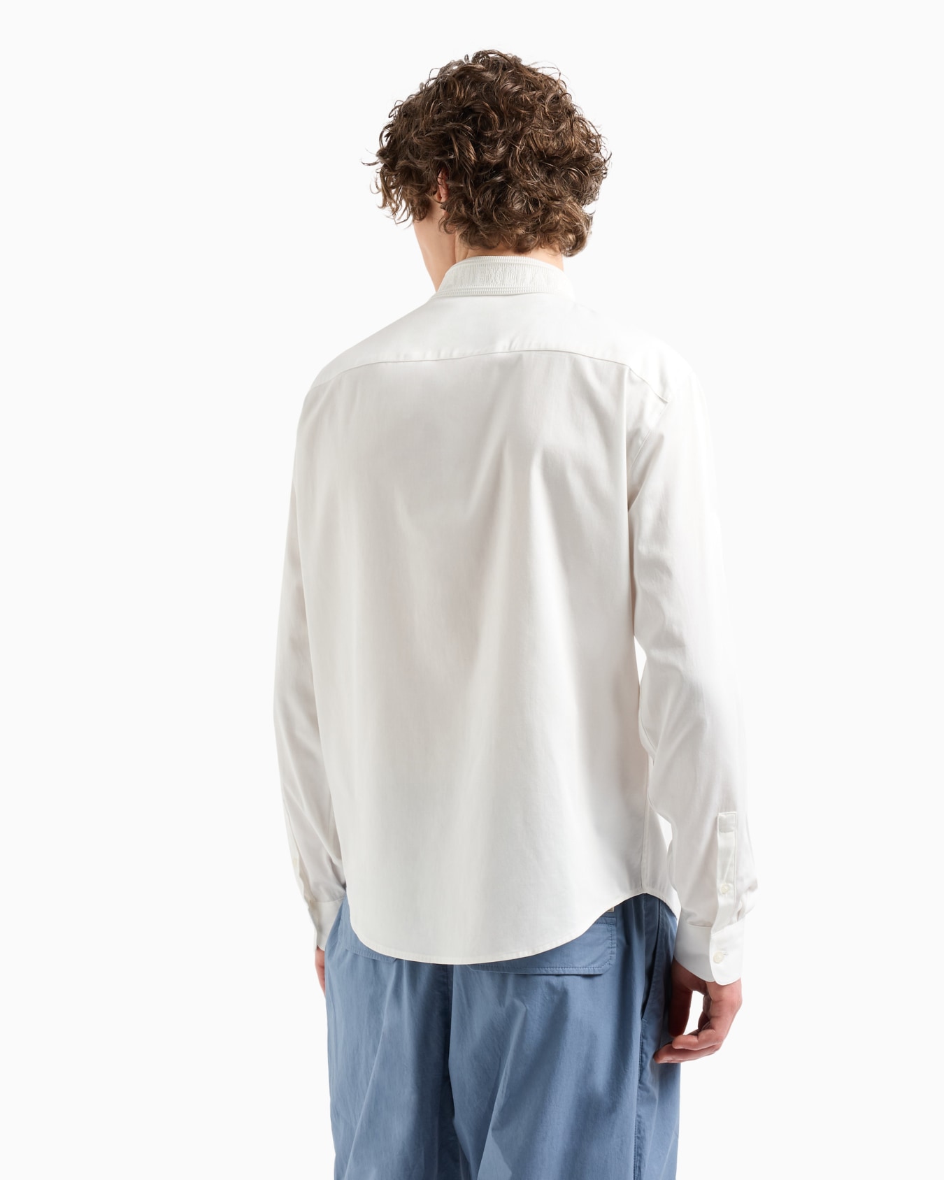 Regular fit stretch satin shirt Slide 2