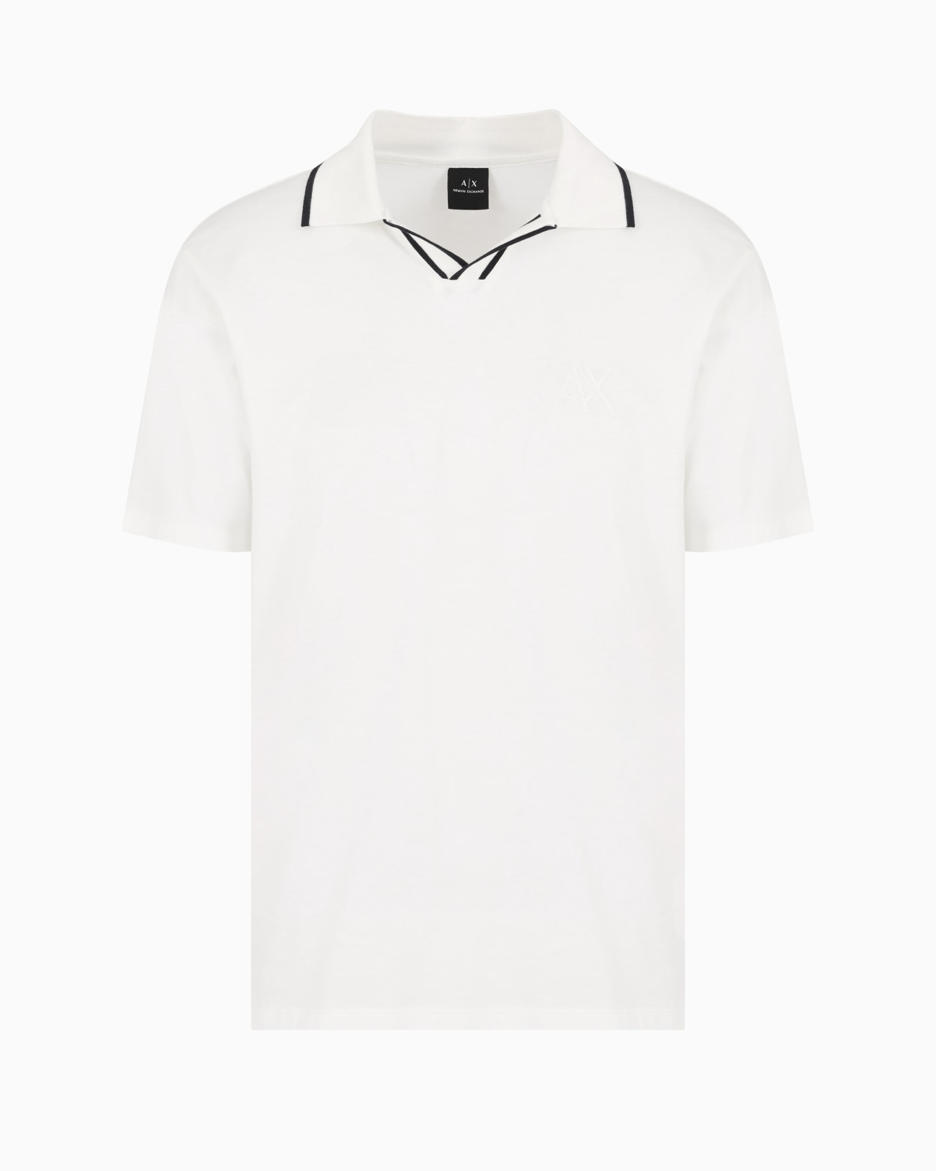  cotton polo with contrasting collar profiles Slide 0