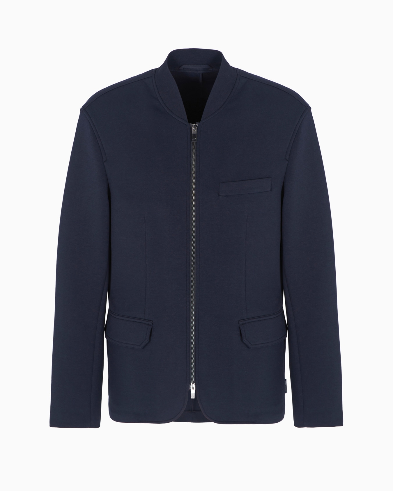 Bonded cotton long zip jacket Slide 0