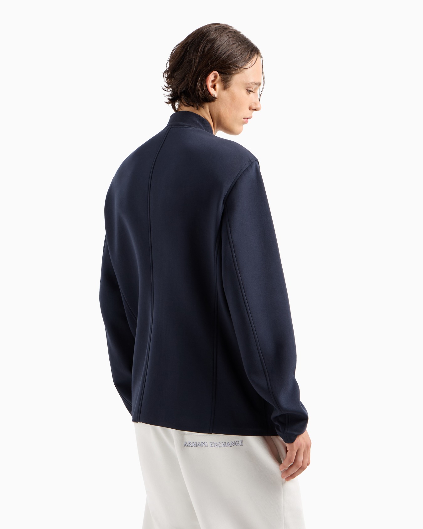 Bonded cotton long zip jacket Slide 2