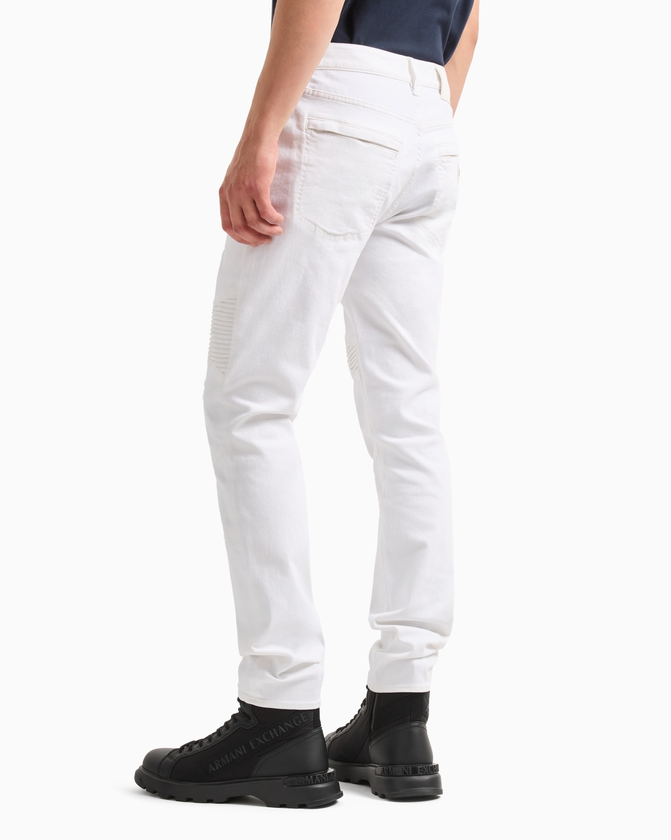 J27 skinny biker fit jeans in washed denim Diapositiva 2
