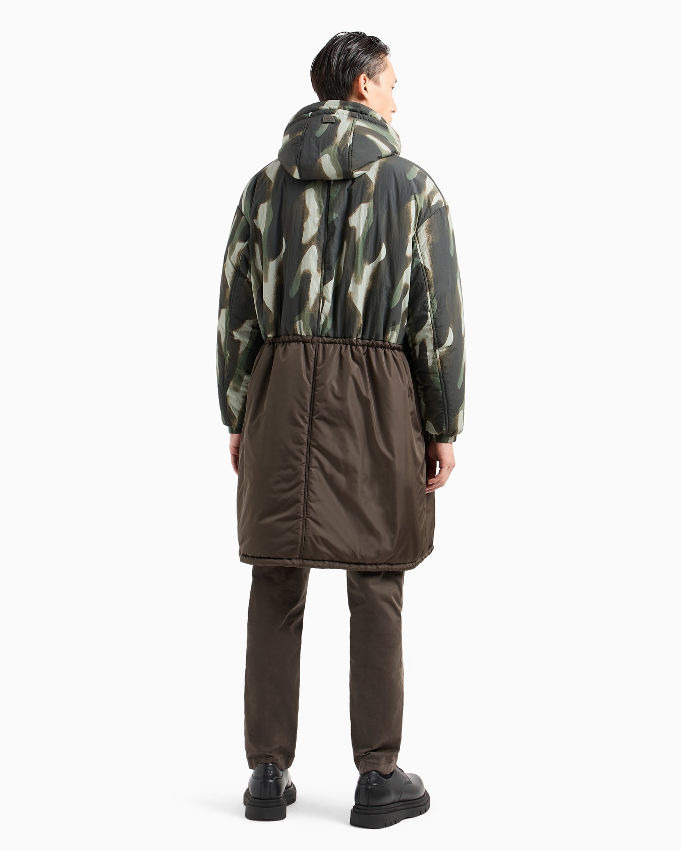 Crinkle Camou Nylon Hooded Parka Slide 2