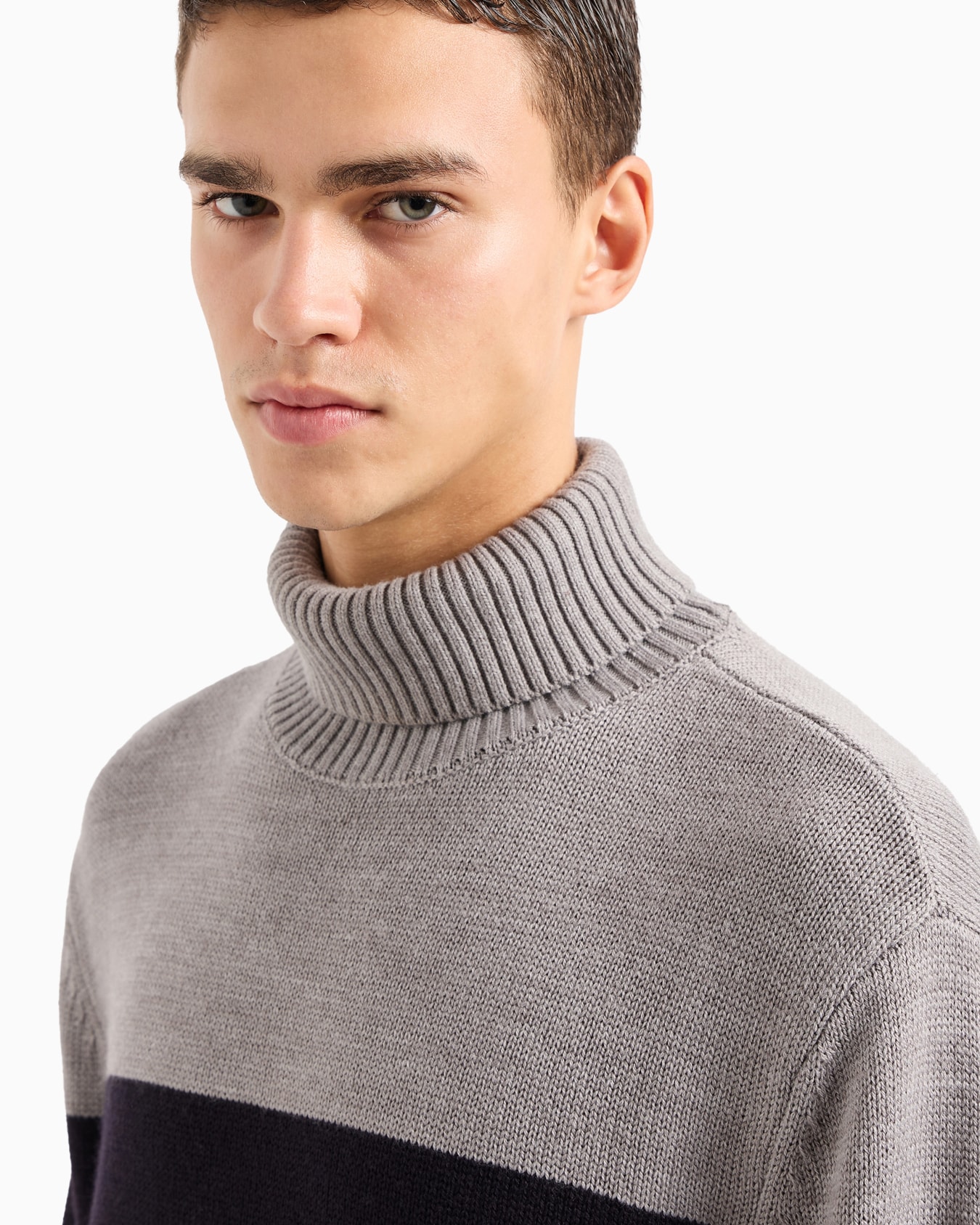  Contrast Stripe Turtleneck Sweater Slide 4