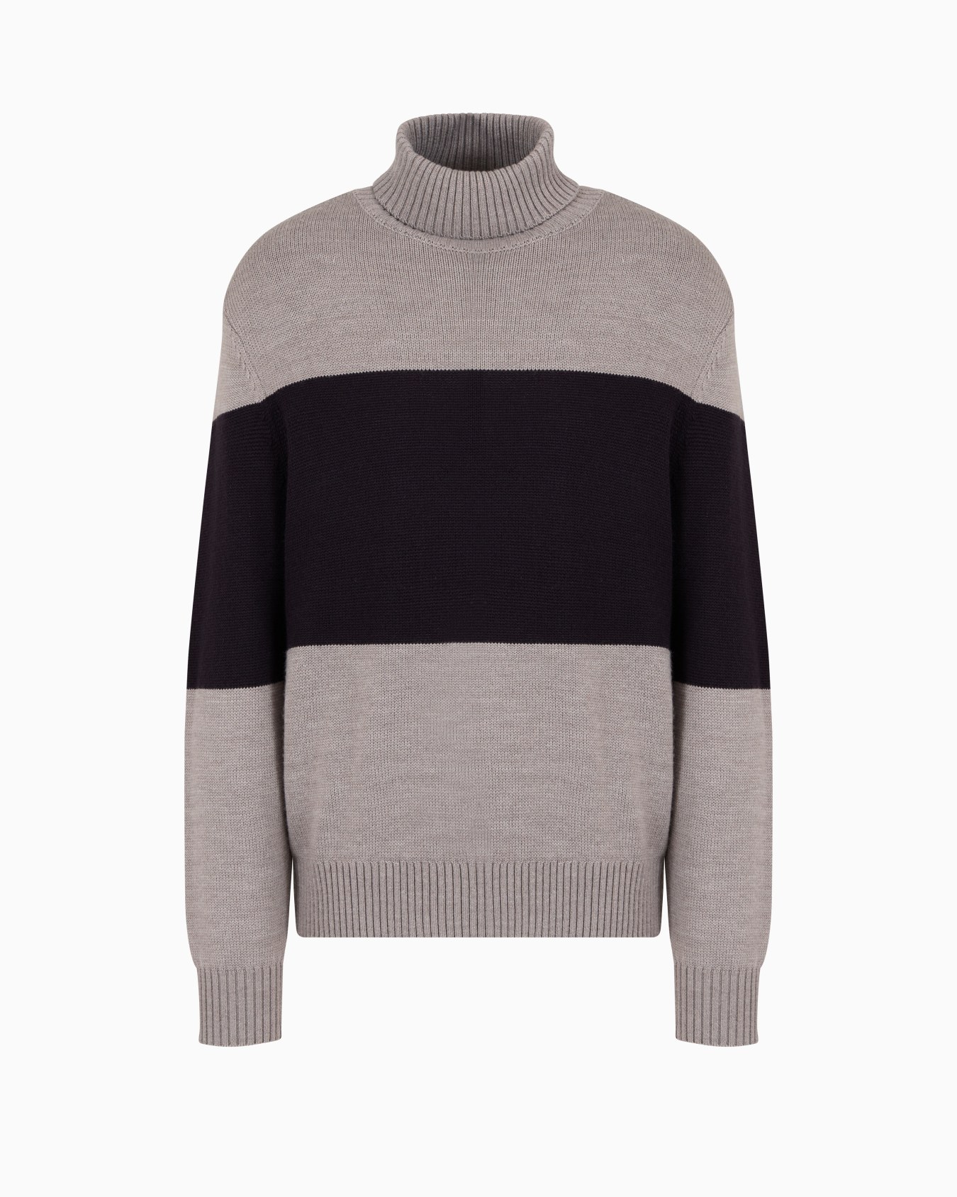  Contrast Stripe Turtleneck Sweater Slide 0