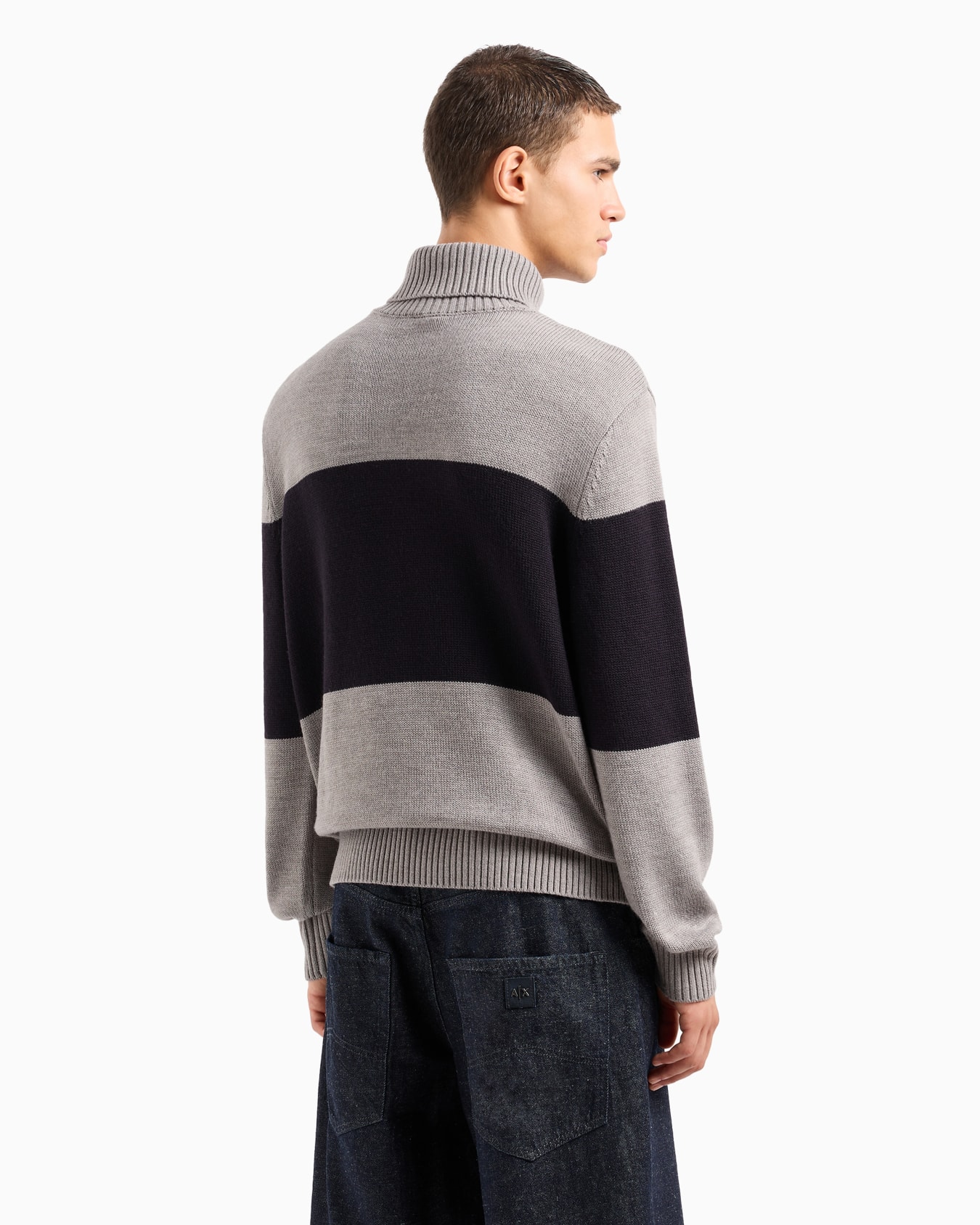  Contrast Stripe Turtleneck Sweater Slide 2