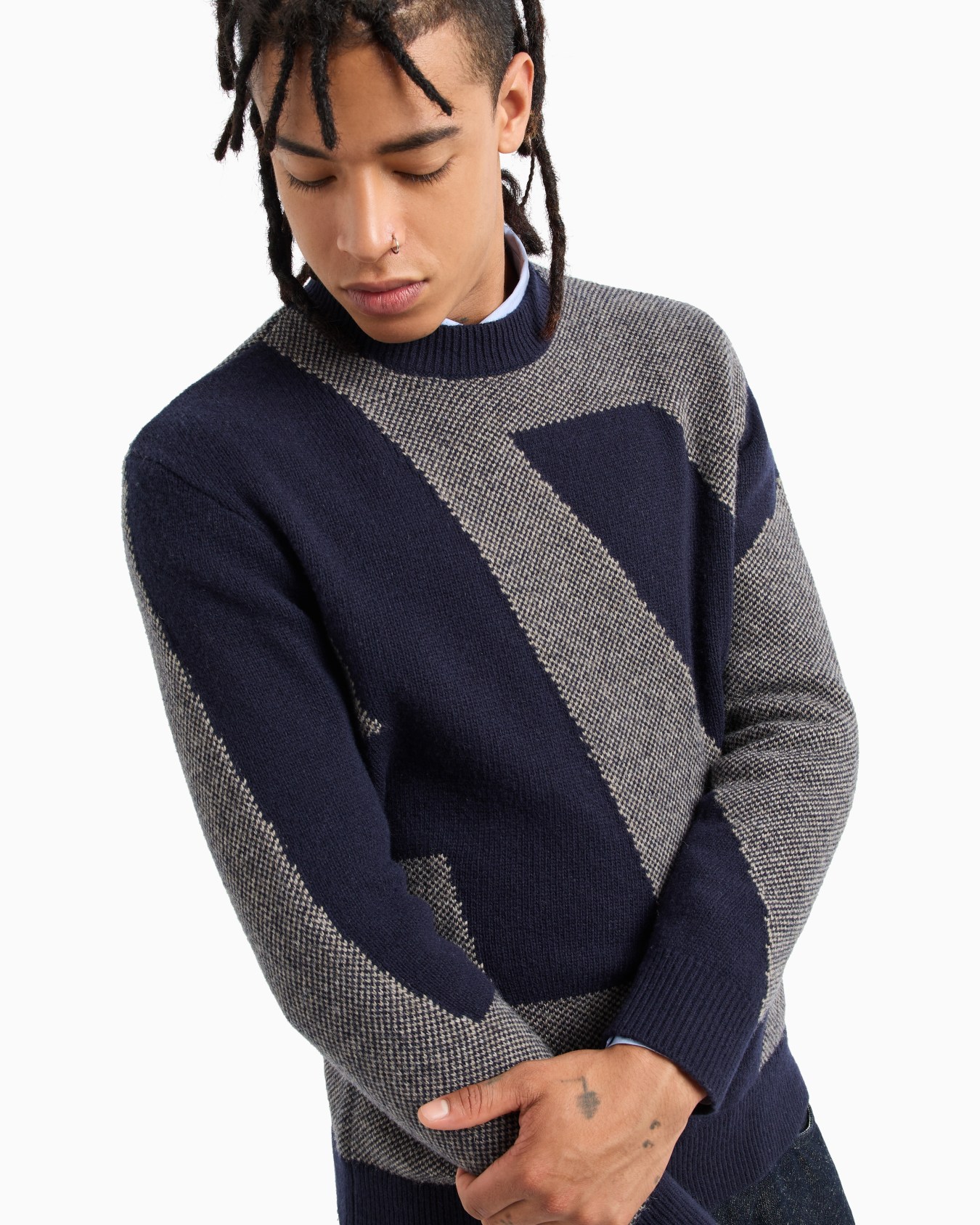 ASV Wool Blend Logo Crewneck Sweater Slide 4