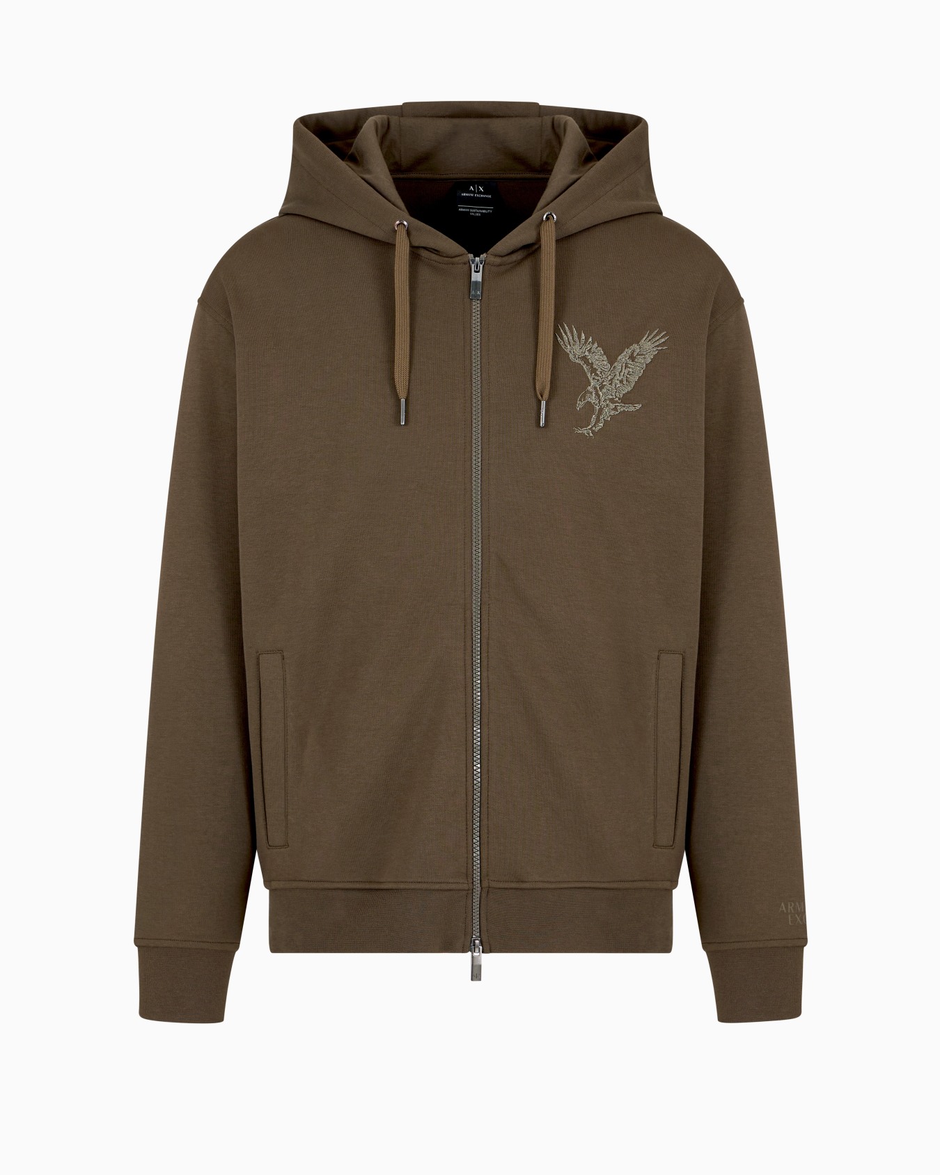 ASV Organic Cotton Embroidered Eagle Zip-Up Hoodie Slide 0