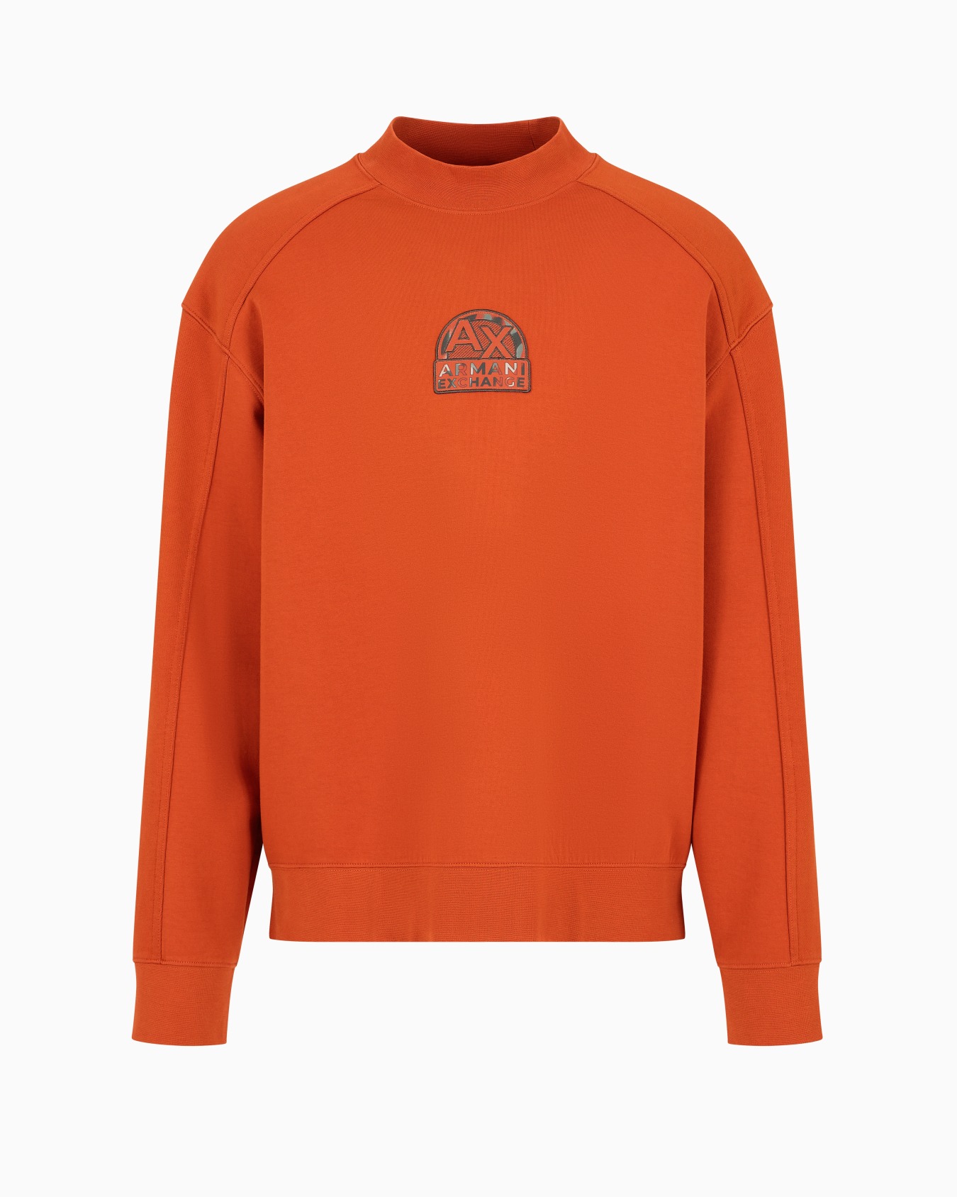 Sudadera de algodón elástico con logo emblema Diapositiva 0