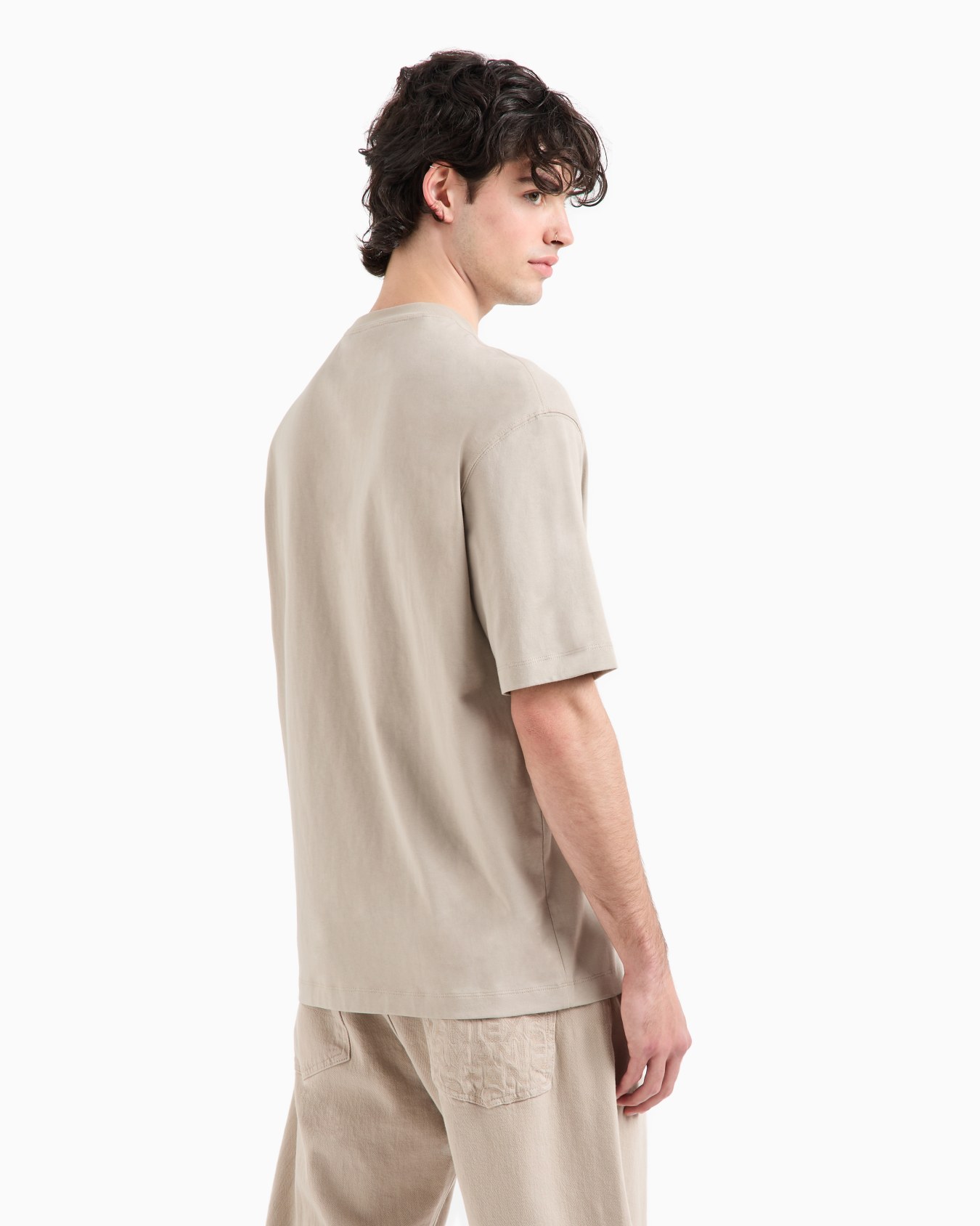 Camiseta de corte relajado con bolsillo en contraste en algodón ASV Diapositiva 2