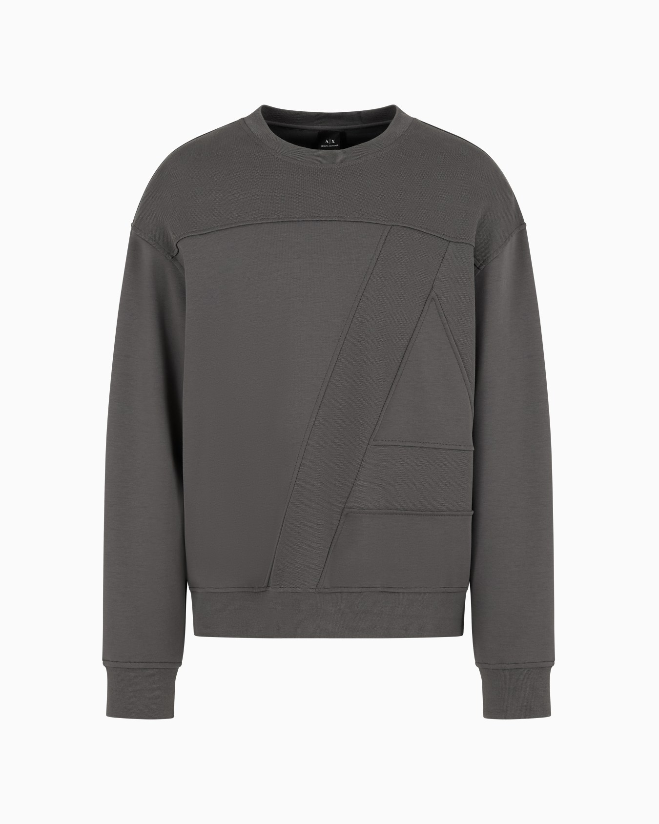 -Sweatshirt mit Rundhalsausschnitt aus Bio-Baumwolle mit Maxi-Logo und A-Linie Folie 0