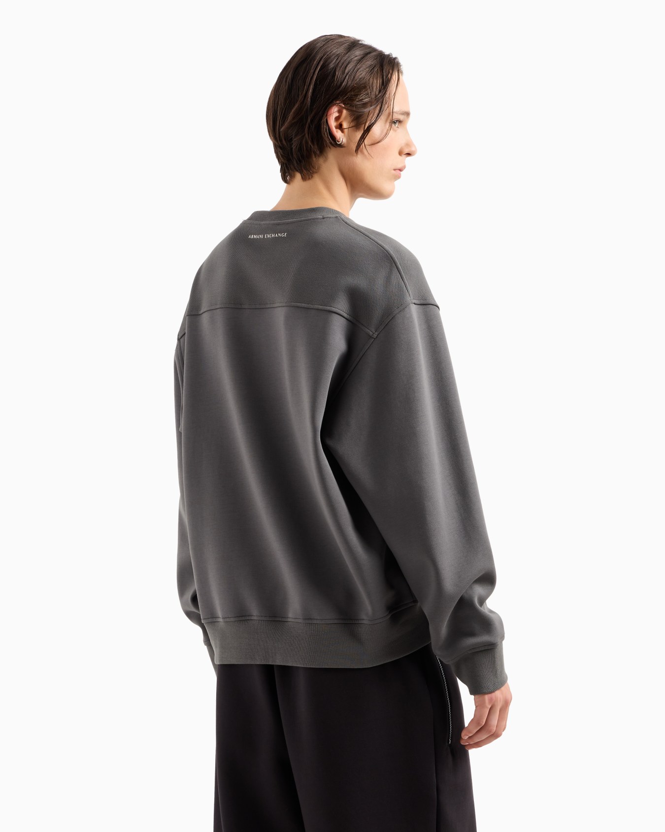 -Sweatshirt mit Rundhalsausschnitt aus Bio-Baumwolle mit Maxi-Logo und A-Linie Folie 2