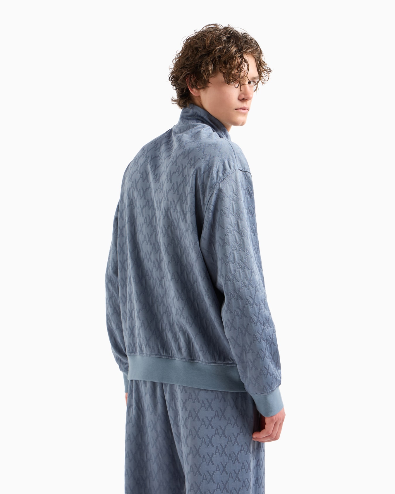 Sudadera con cremallera en tejido Monogram tono sobre tono Diapositiva 2