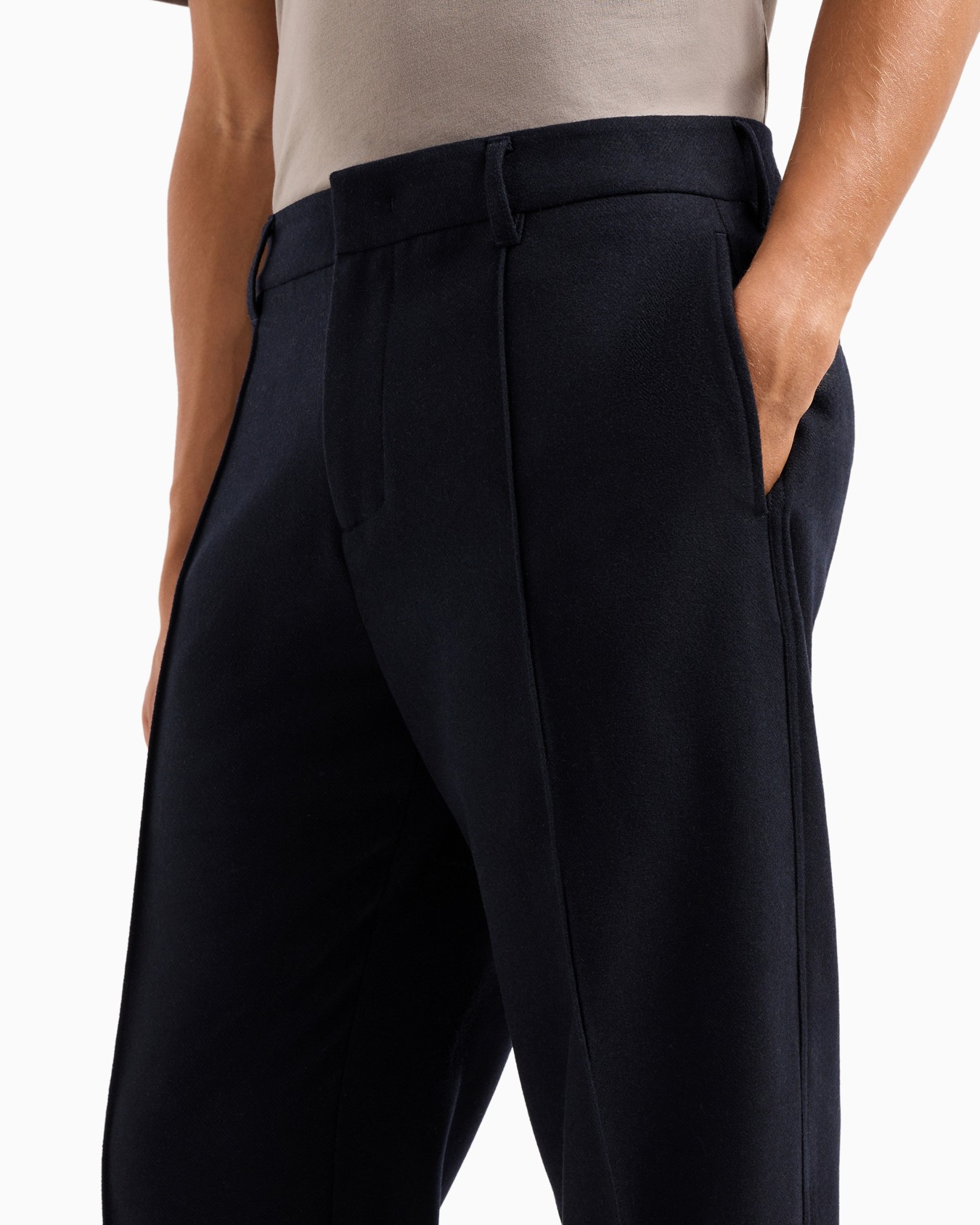 Wool Blend Pleated Trousers Slide 4