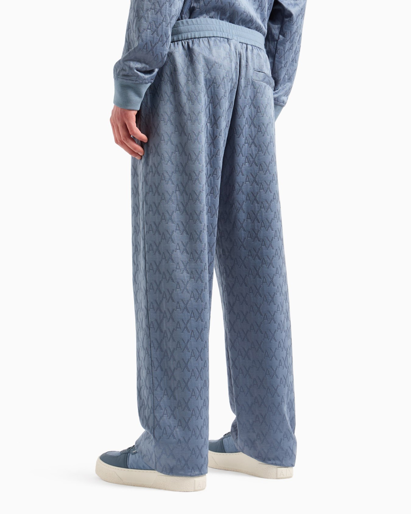 Pantalon à plis en satin de coton mélangé Diapositive 2