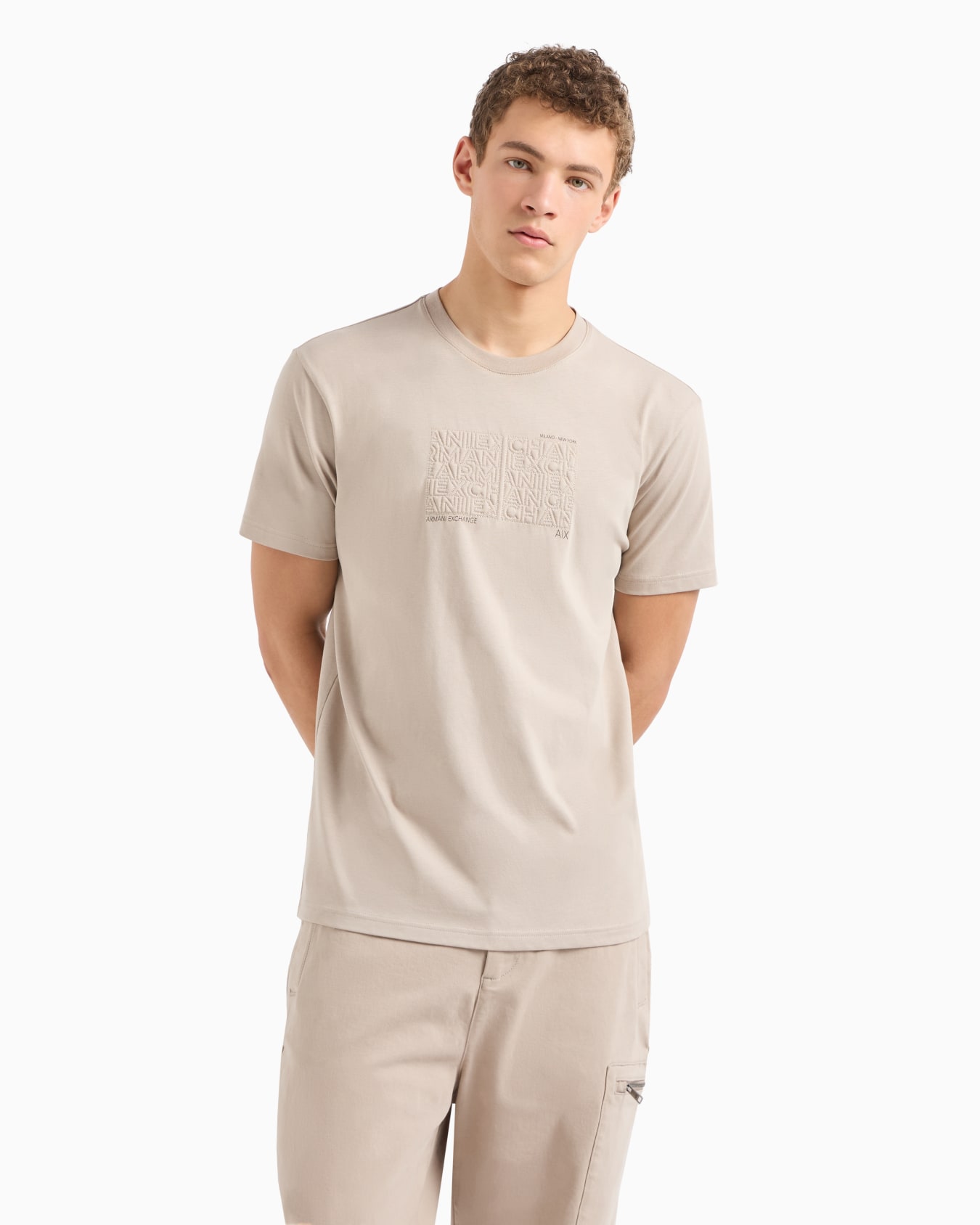 ASV organic cotton regular fit T-shirt with embroidered lettering Slide 1