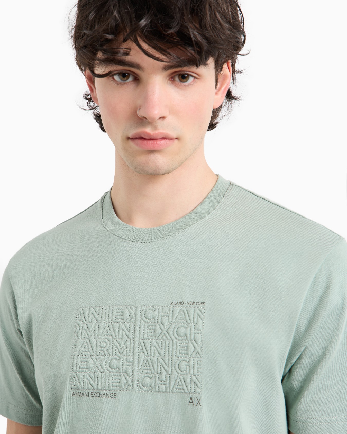 ASV organic cotton regular fit T-shirt with embroidered lettering Slide 4