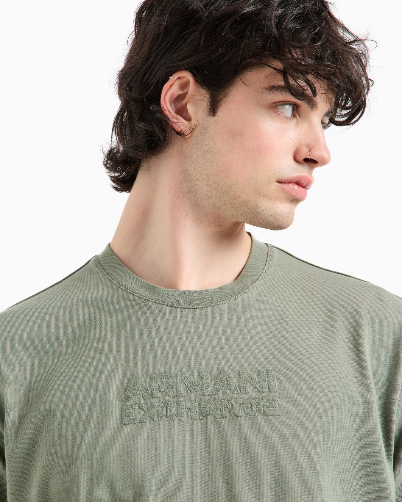 Camiseta regular fit de algodón orgánico ASV con logo bordado Diapositiva 4