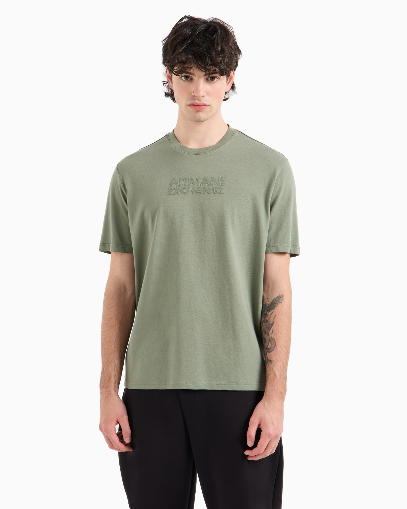 Camiseta regular fit de algodón orgánico ASV con logo bordado Diapositiva 1