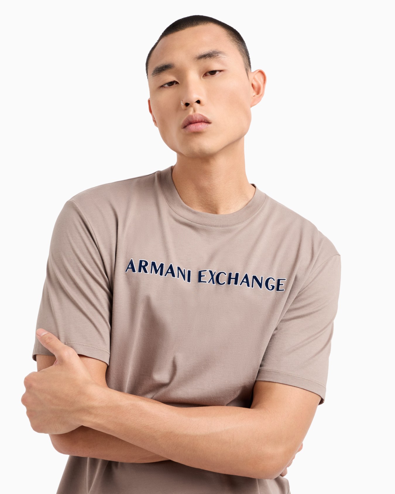 Regular fit organic cotton T-shirt with ASV logo lettering Slide 4