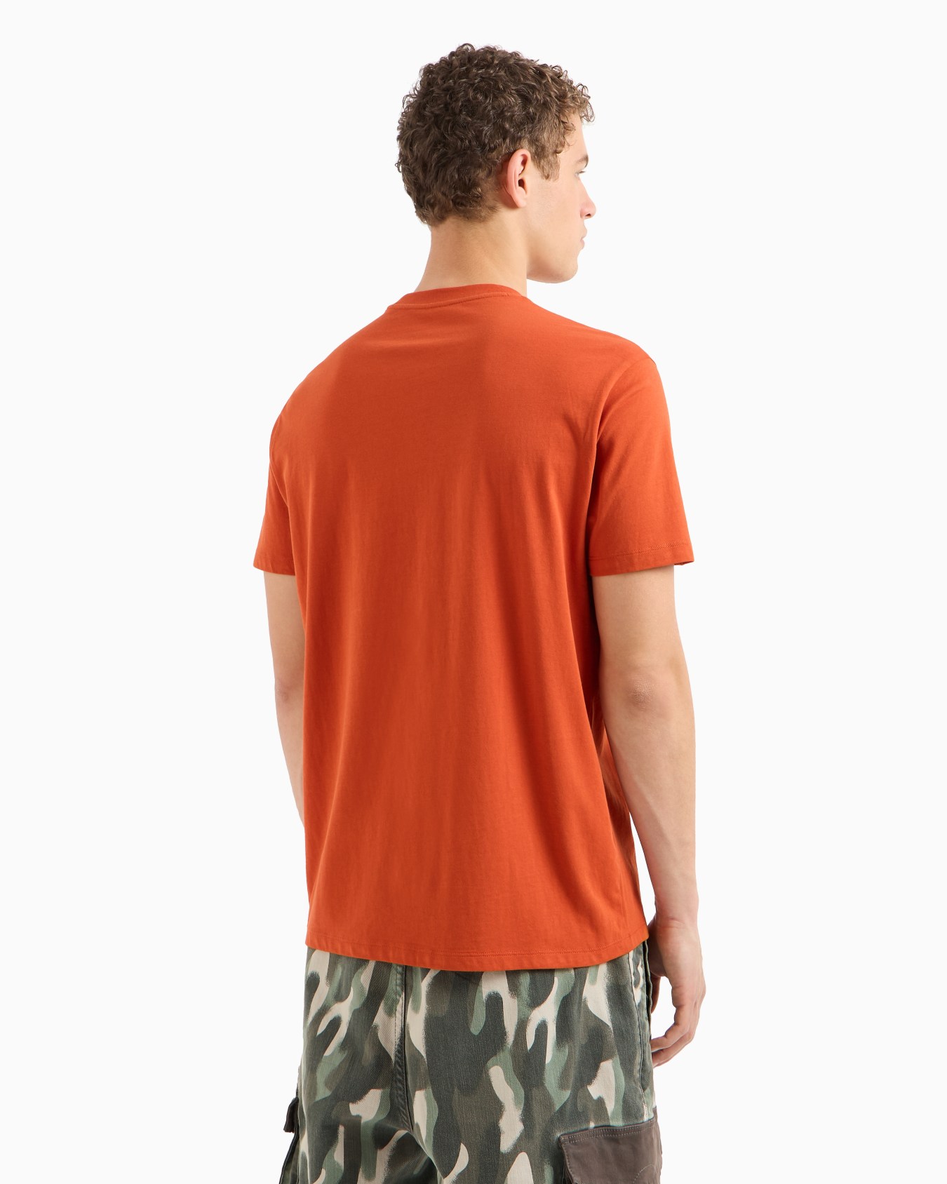 Camiseta regular fit con logo abstracto estampado en algodón ASV Diapositiva 2