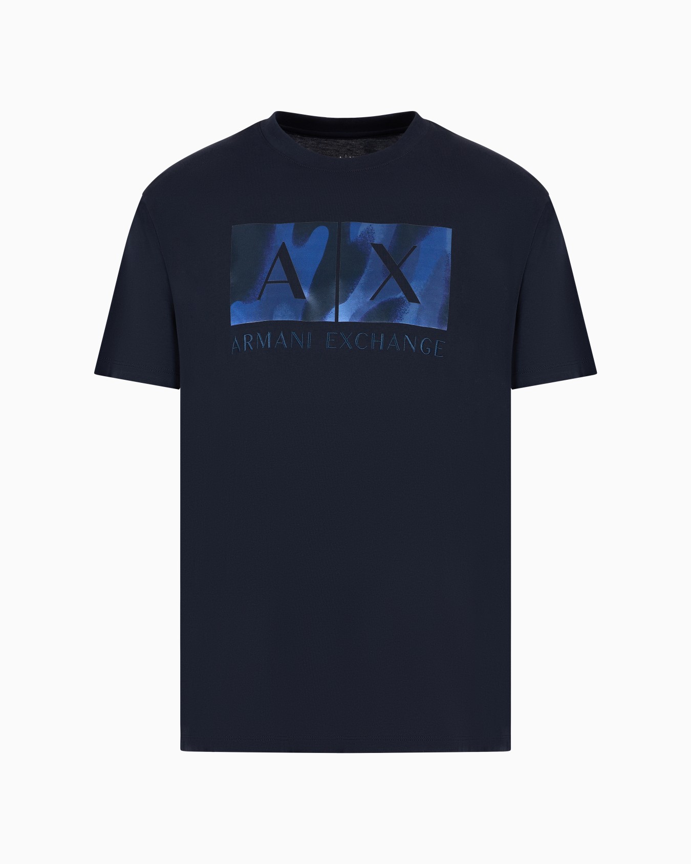 Camiseta regular fit con logo abstracto estampado en algodón ASV Diapositiva 0