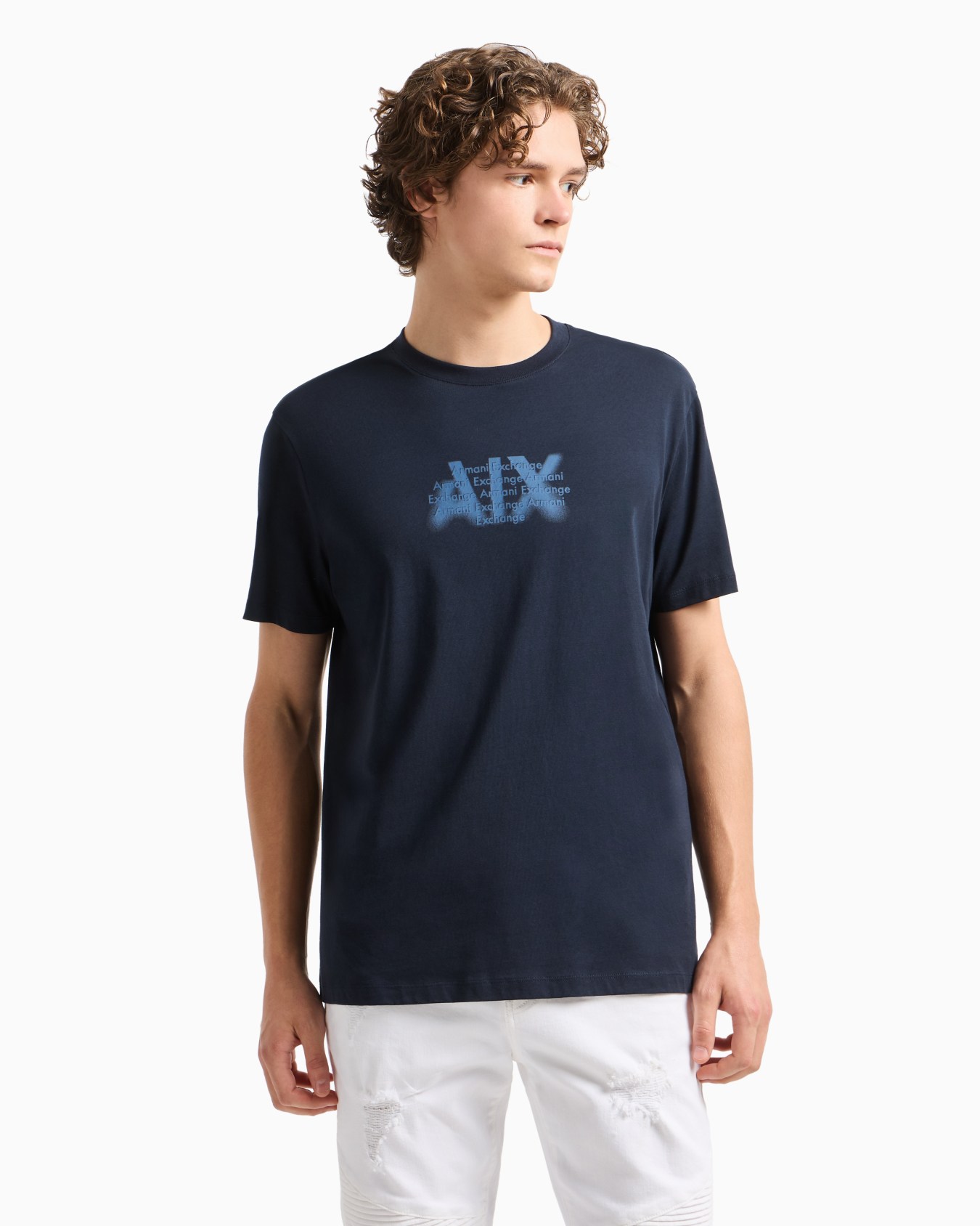 Regular fit T-shirt with urban military logo in ASV cotton Slide 3