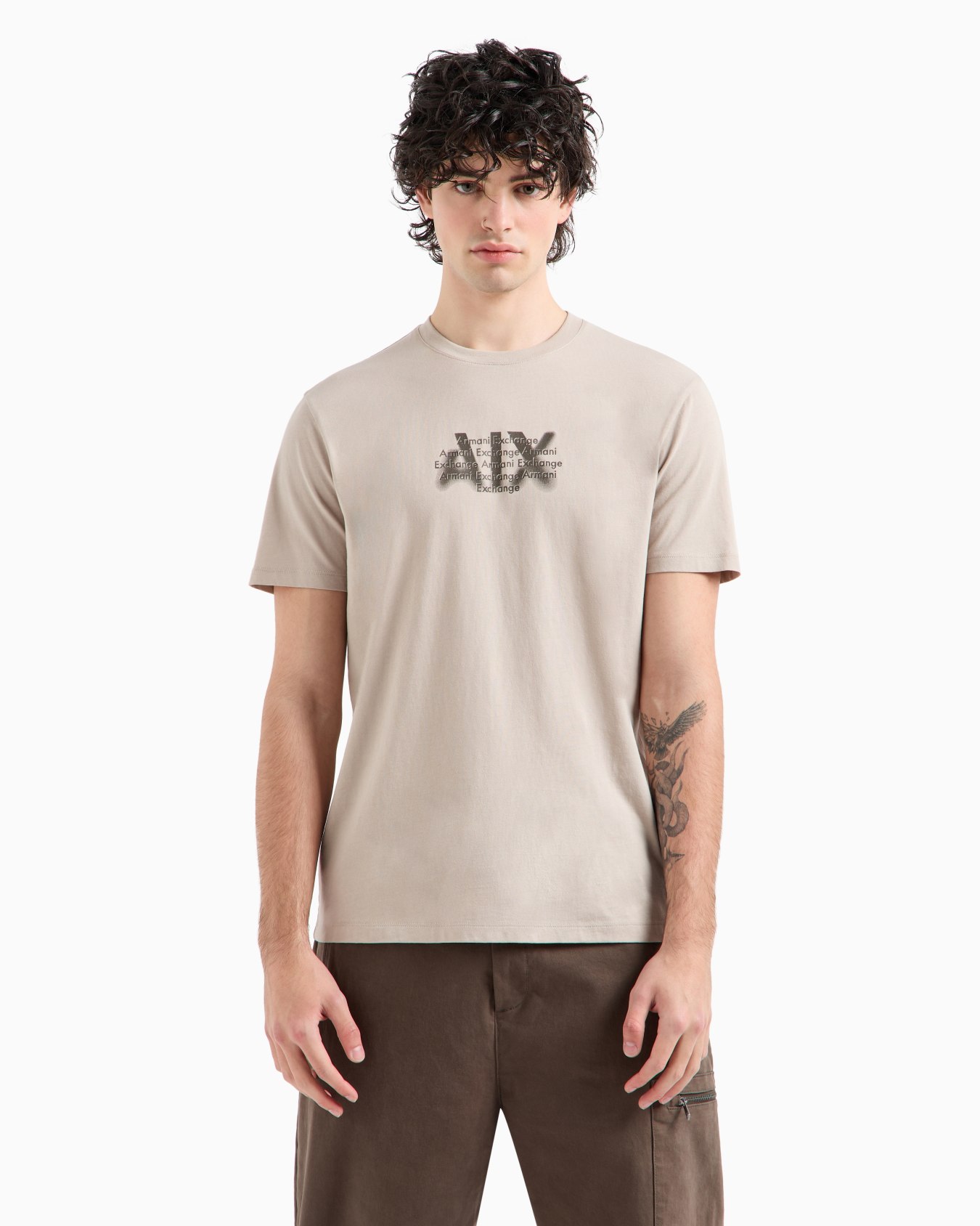 Regular fit T-shirt with urban military logo in ASV cotton Slide 1