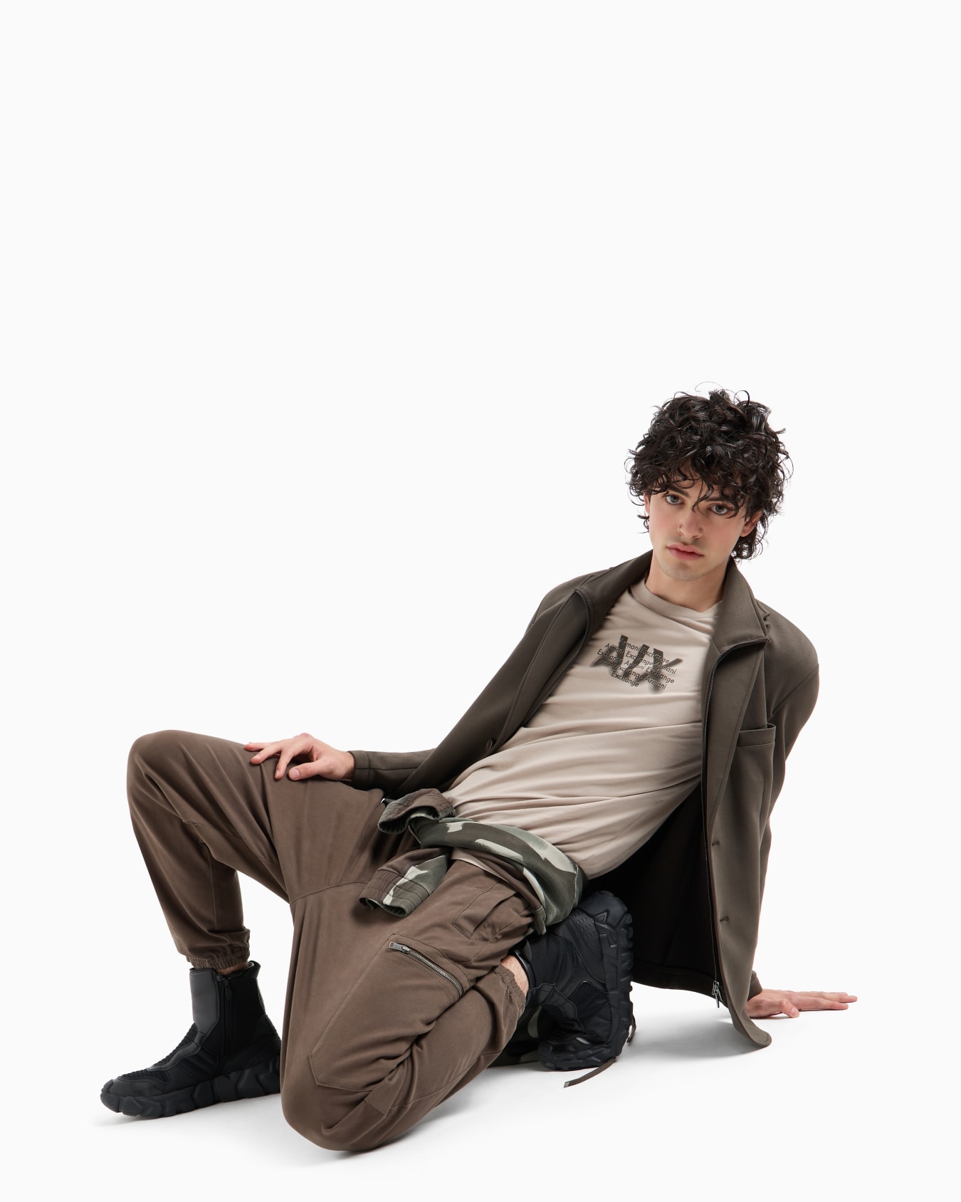 Regular fit T-shirt with urban military logo in ASV cotton Slide 3