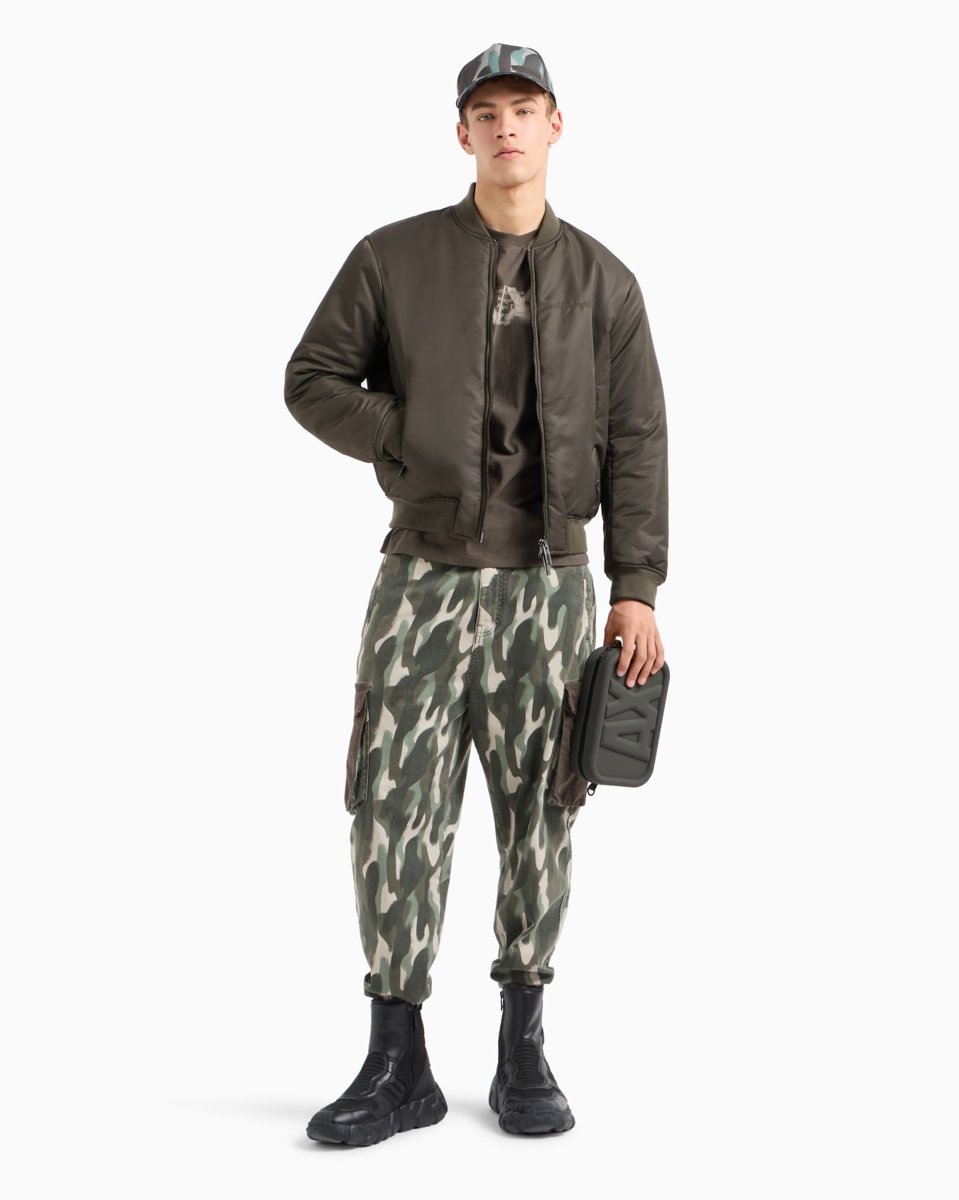 Regular fit T-shirt with urban military logo in ASV cotton Slide 3