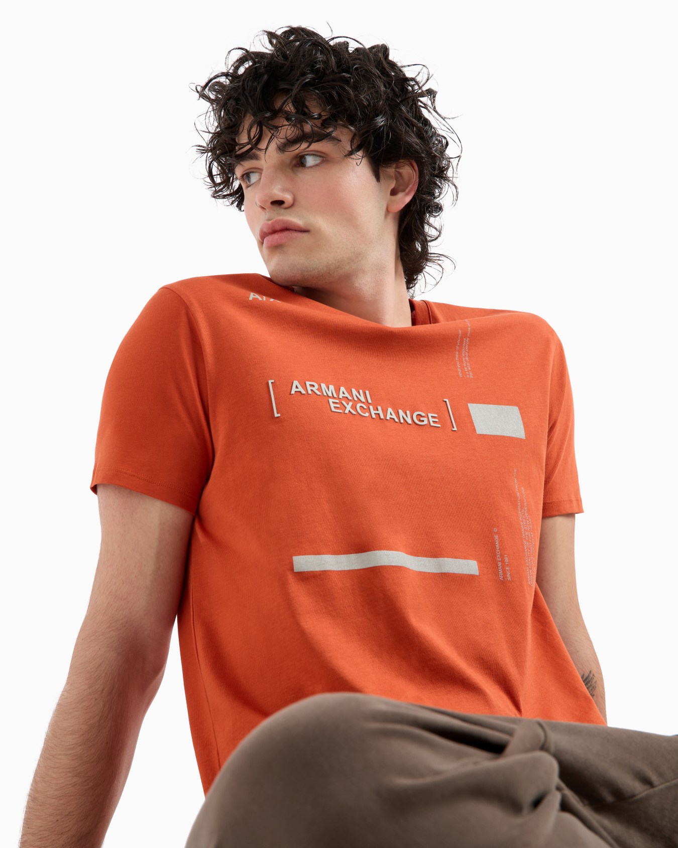 ASV Organic Cotton V-Neck Slim Fit T-Shirt with Multi Prints Slide 4