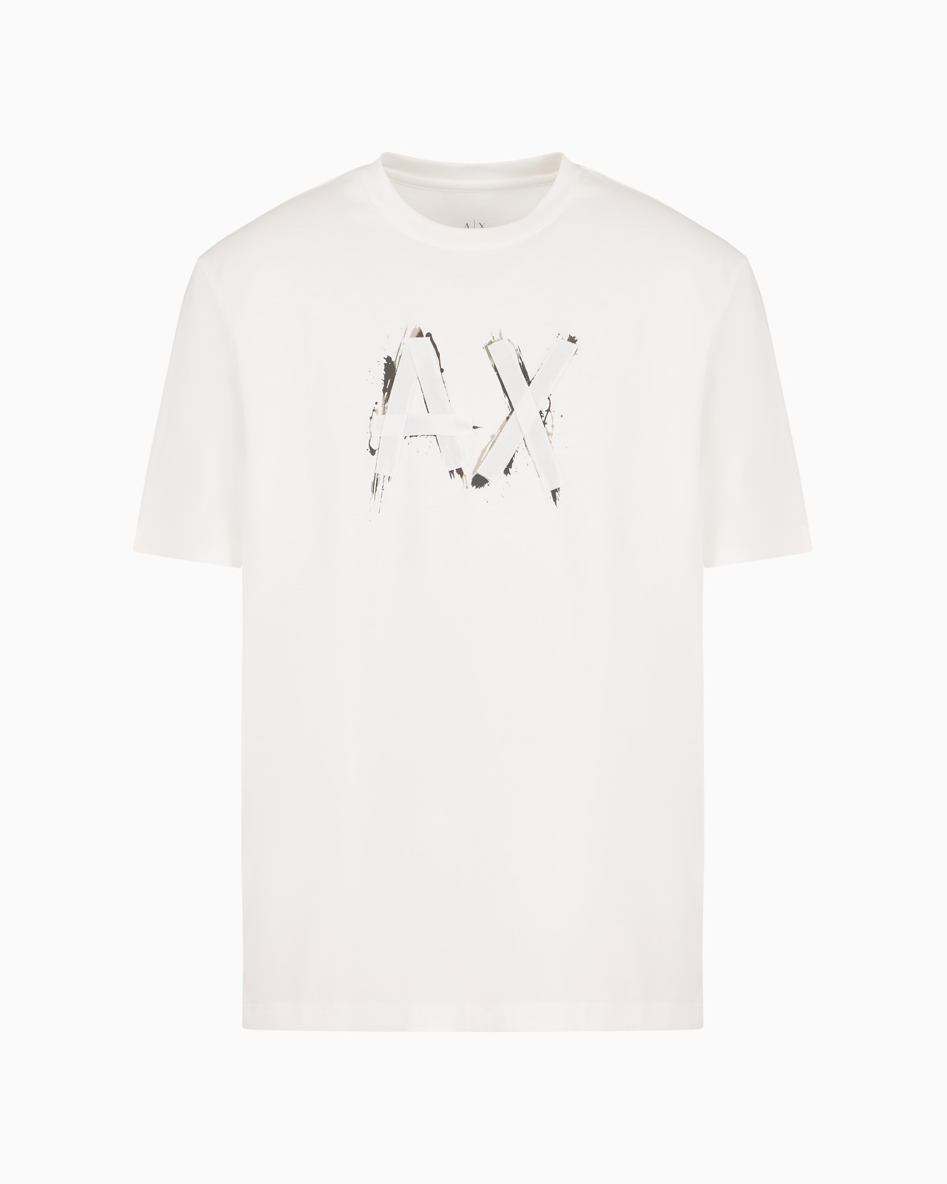 Regular fit T-shirt with brush stroke logo in ASV cotton Slide 0
