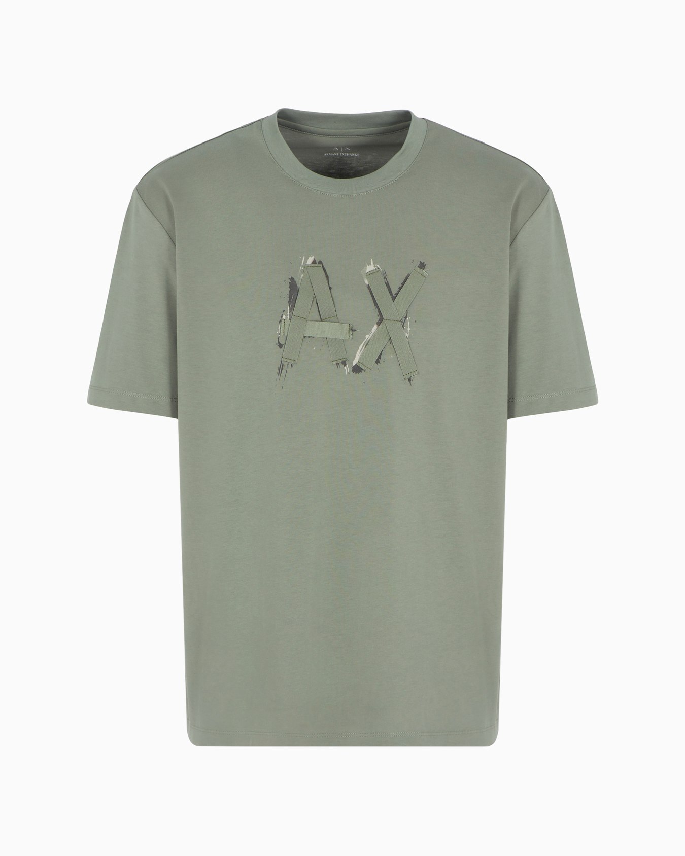 Regular fit T-shirt with brush stroke logo in ASV cotton Slide 0