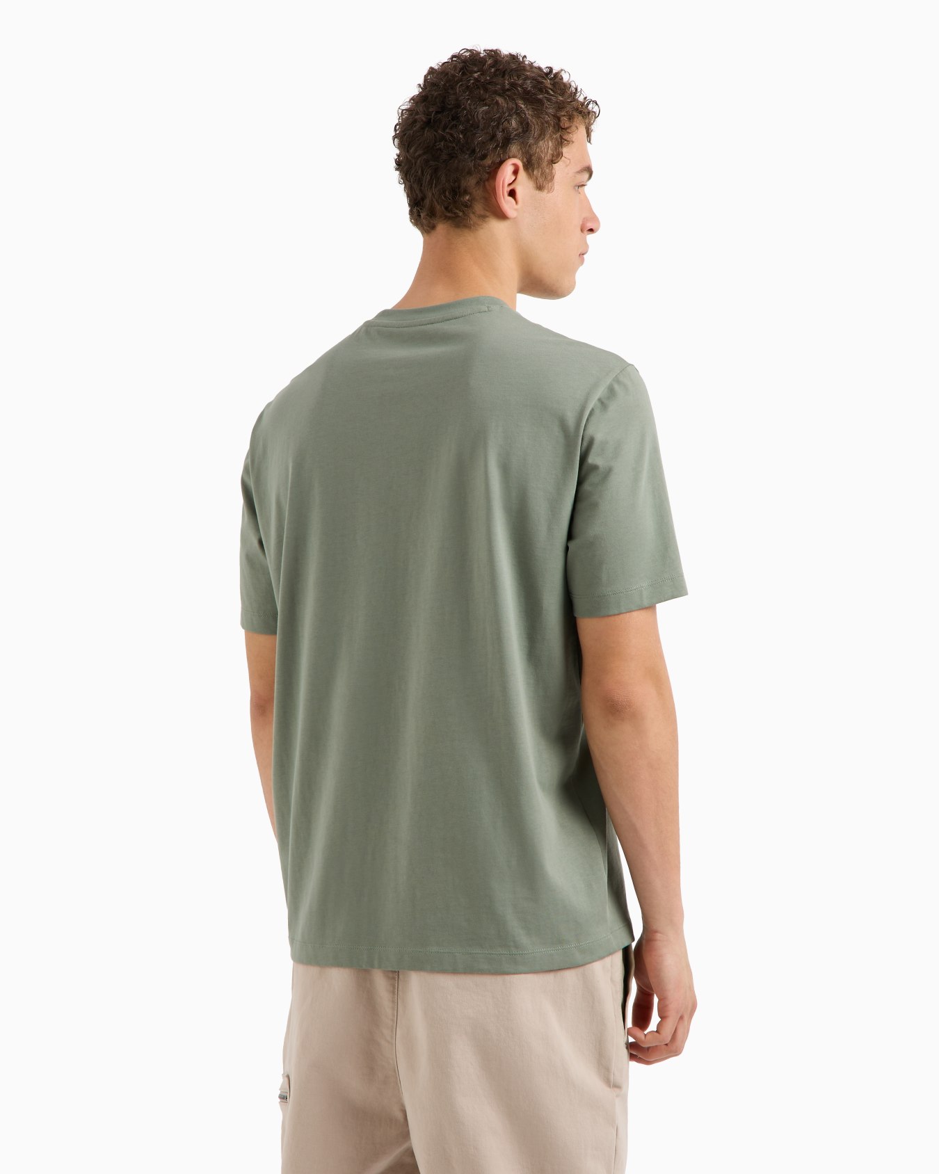Regular fit T-shirt with brush stroke logo in ASV cotton Slide 2