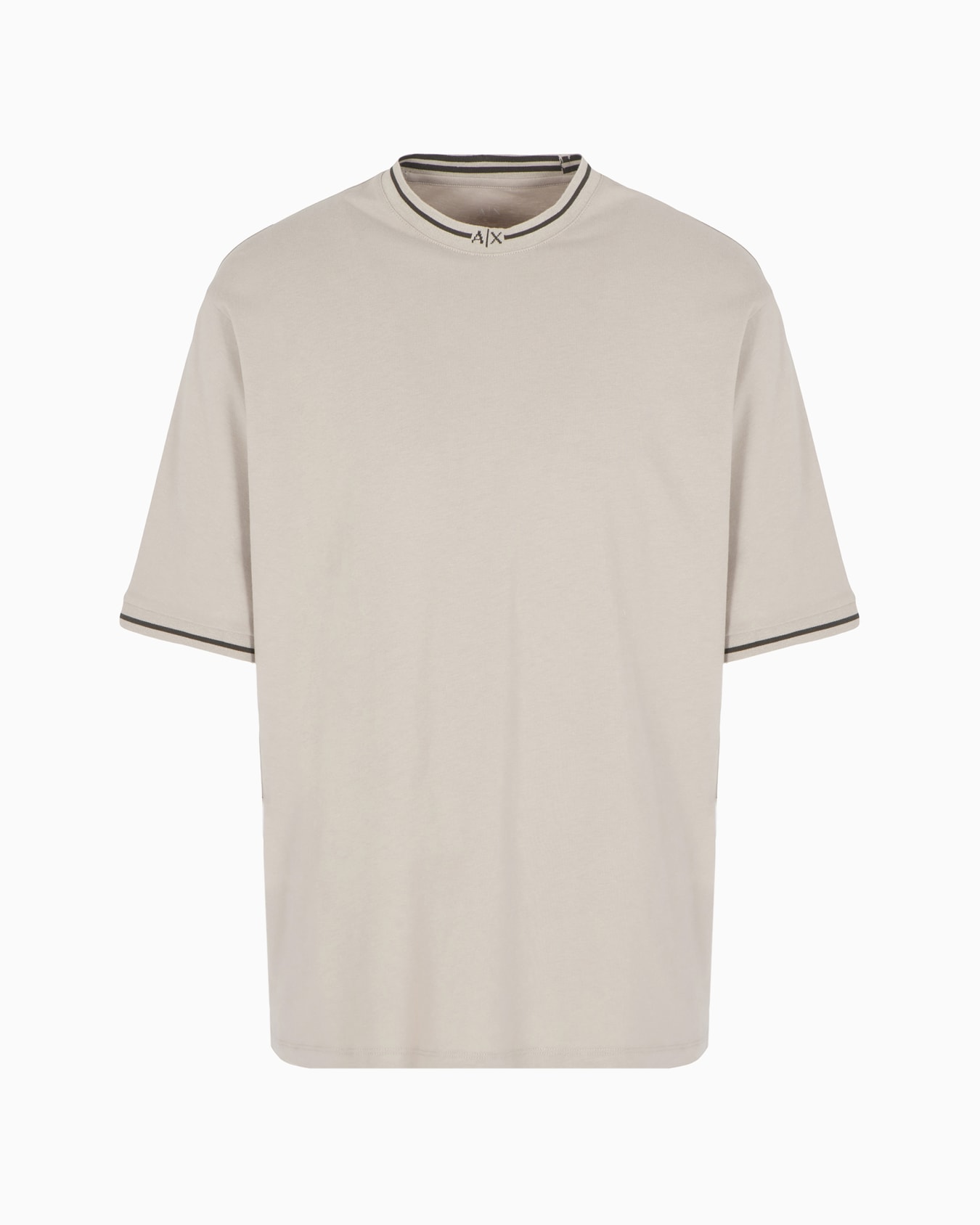 Camiseta de corte relajado con ribetes en contraste en algodón ASV Diapositiva 0