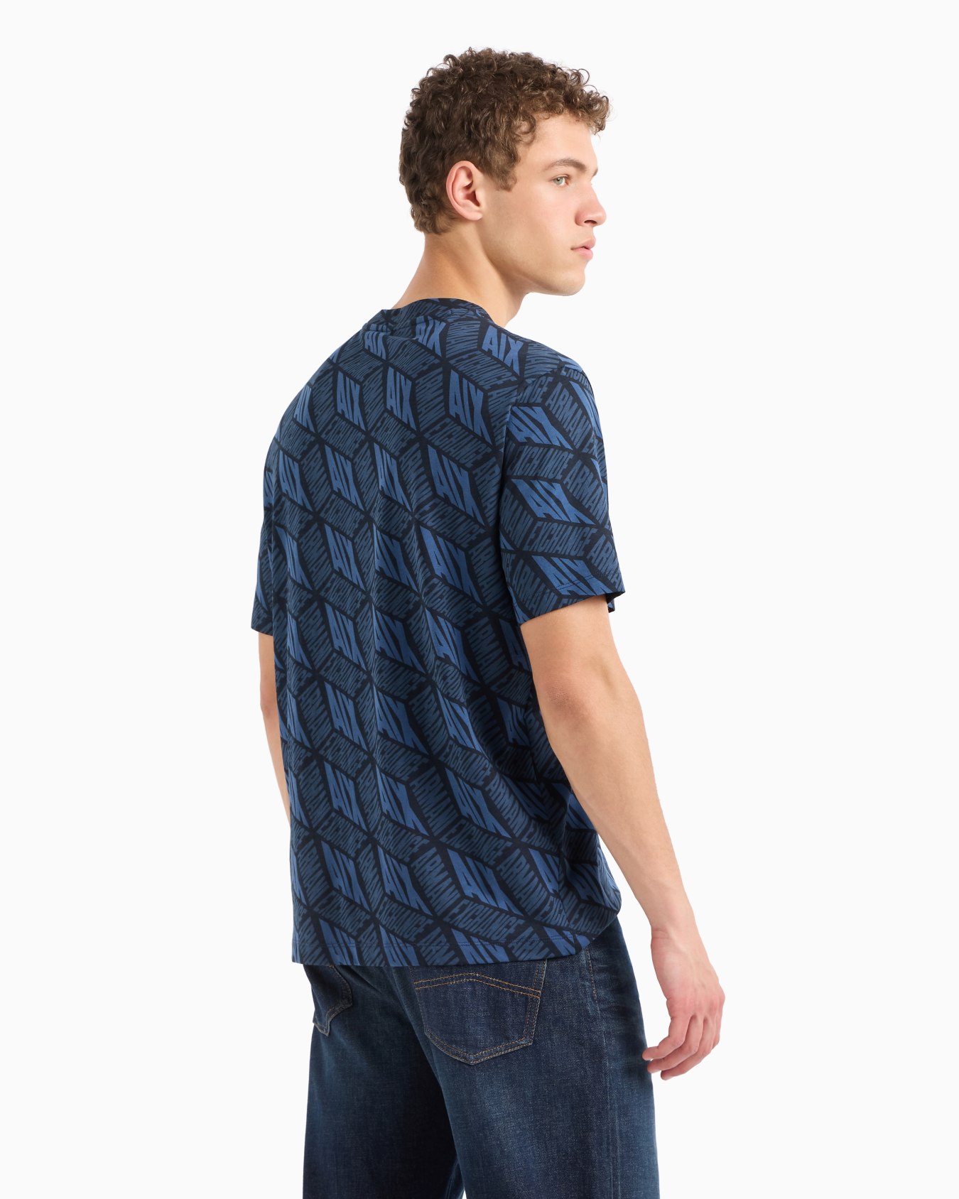 Regular fit t-shirt with 3D effect print in ASV cotton Slide 2