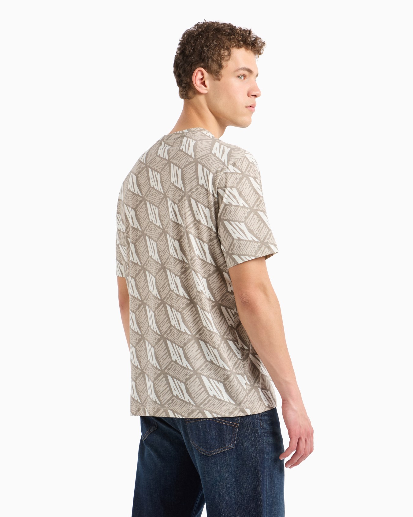 Regular fit t-shirt with 3D effect print in ASV cotton Slide 2