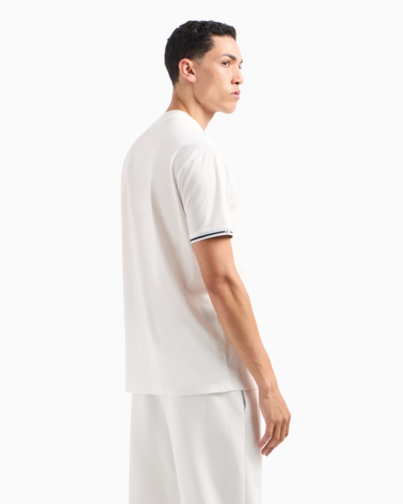 Camiseta regular fit con perfiles en contraste en algodón ASV Diapositiva 2