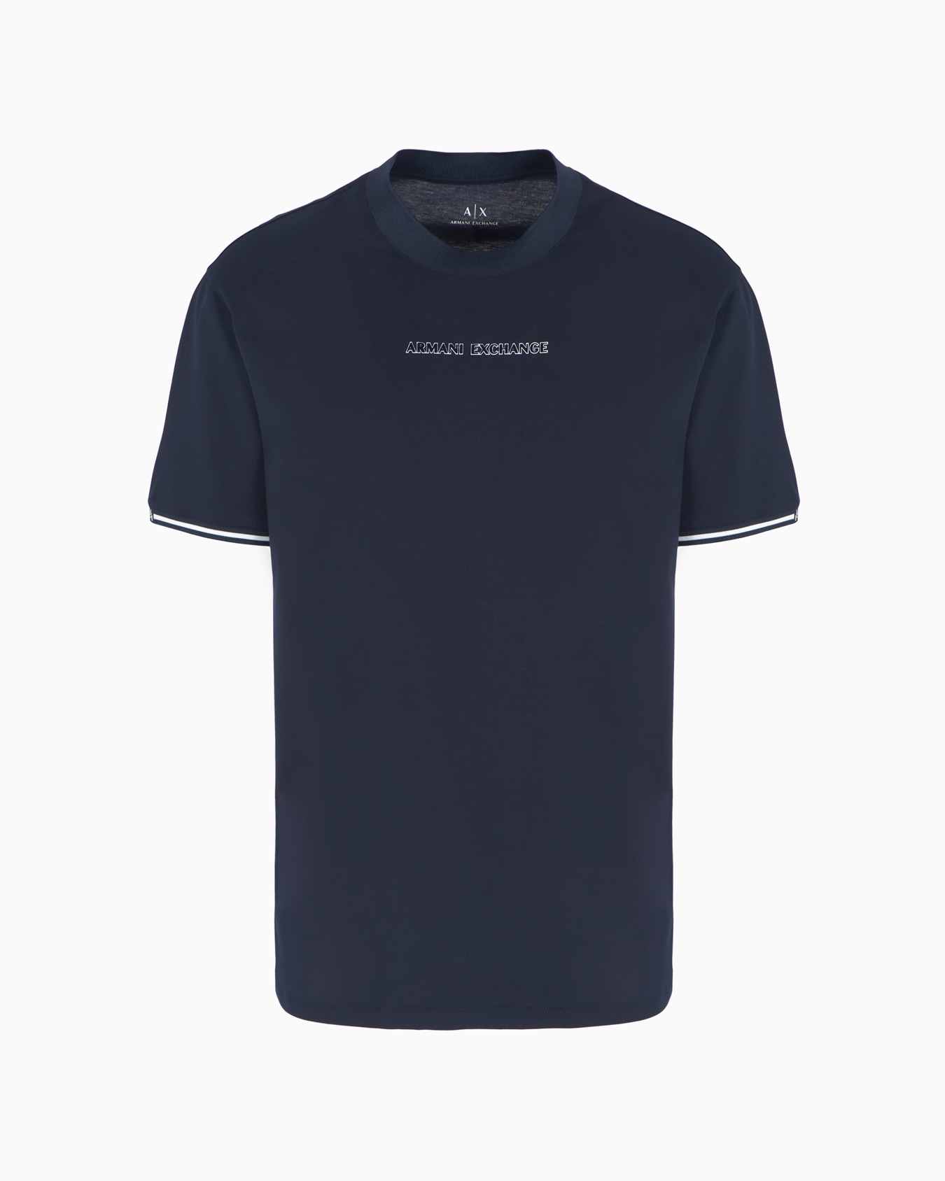 Camiseta regular fit con perfiles en contraste en algodón ASV Diapositiva 0