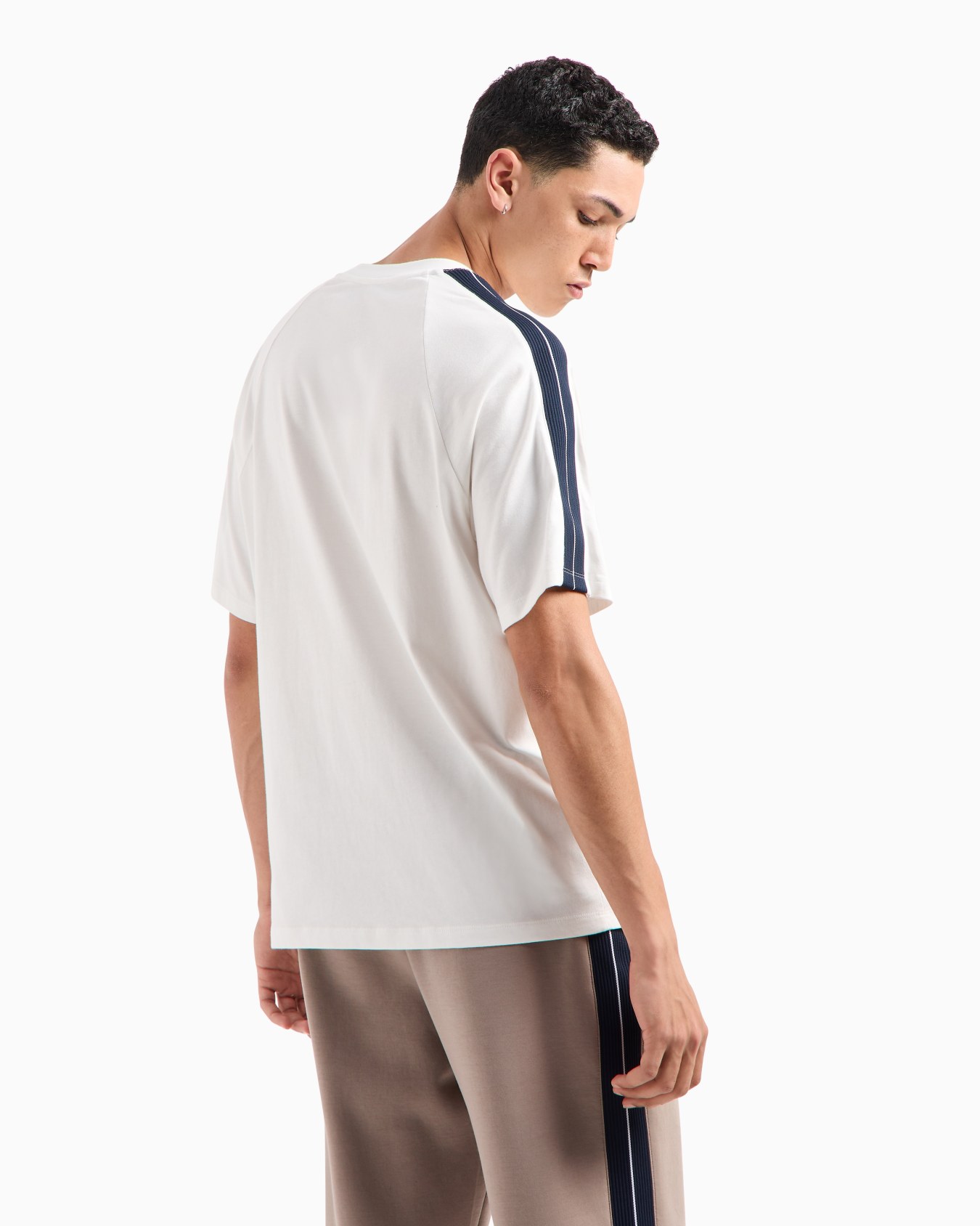 Camiseta con bandas en las mangas de algodón ASV Diapositiva 2