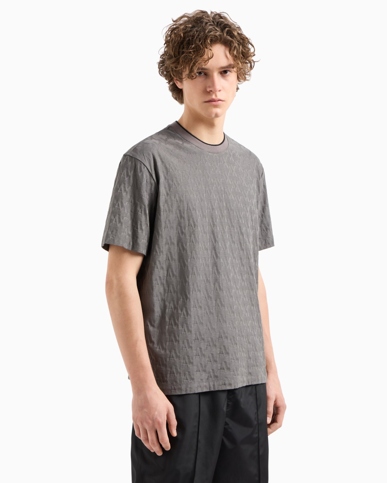 ASV Regular Fit T-Shirt with Contrast Crew Neck Slide 1
