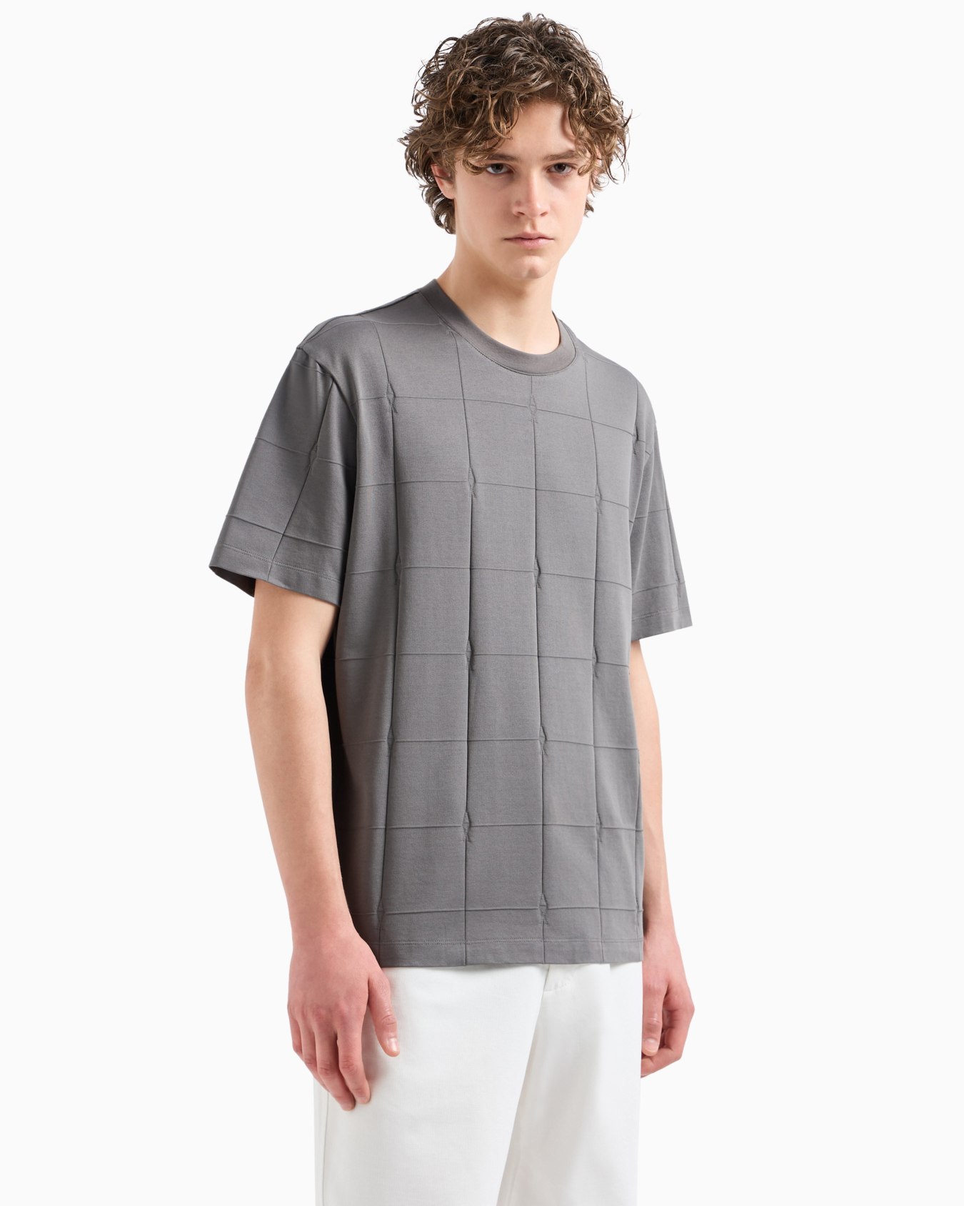Camiseta ASV regular fit de algodón acanalado Diapositiva 1