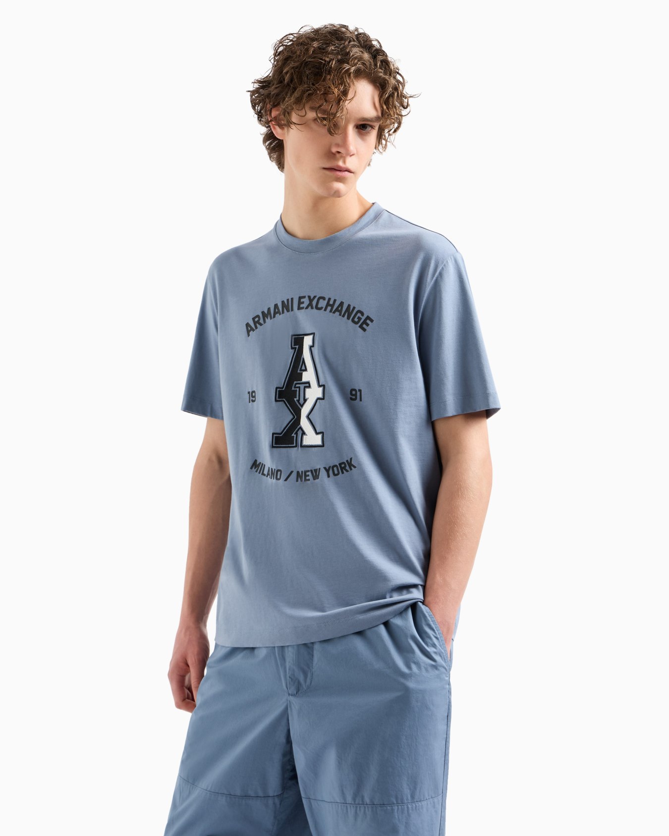 Regular fit T-shirt with maxi-print in ASV cotton Slide 1